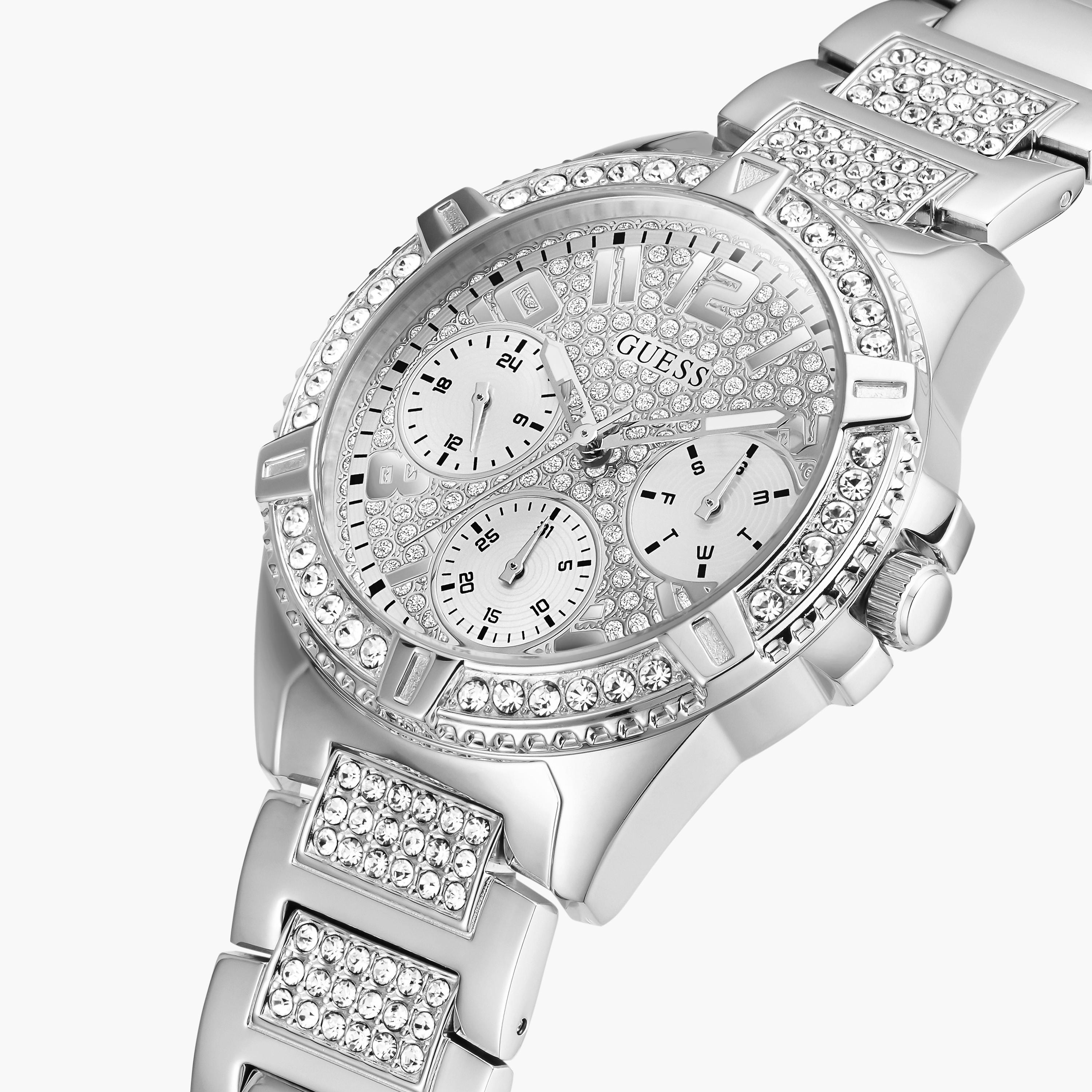 Guess Women's 40 MM Silver Chronograph Stainless Steel Watch W1156L1-women-watchesandjewellery-watches-image-4