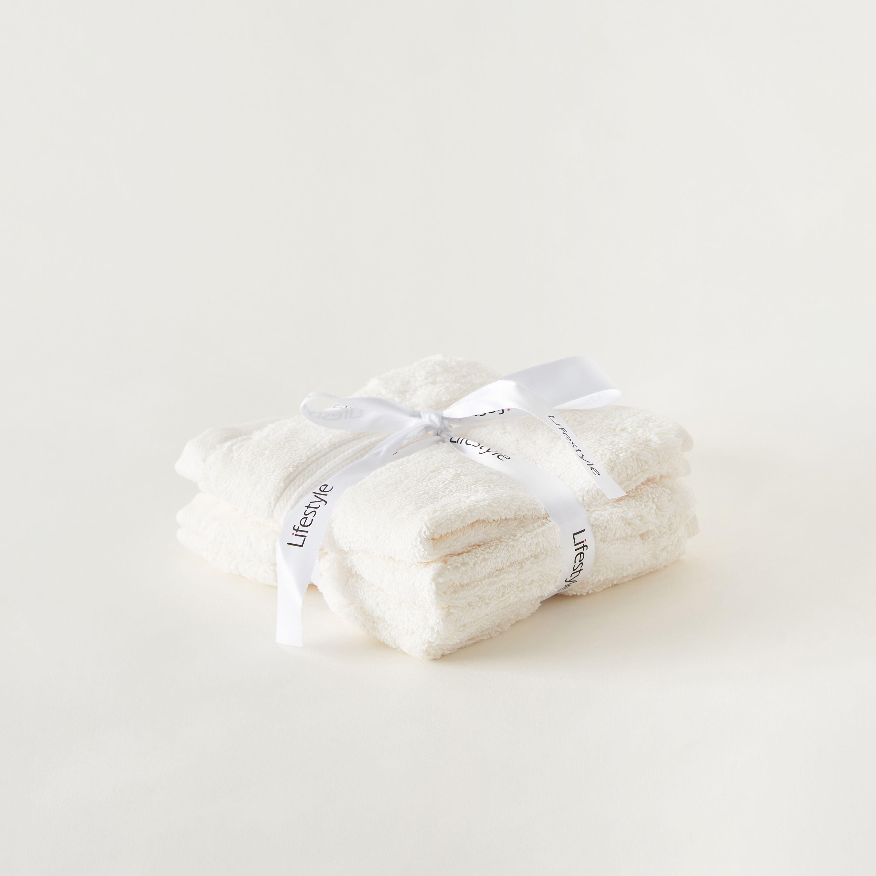 طقم مناشف وجه بارزة الملمس 4 قطع من القطن المصري - 30x30 سم -household-bathandlaundry-bathlinen-towels-image-1