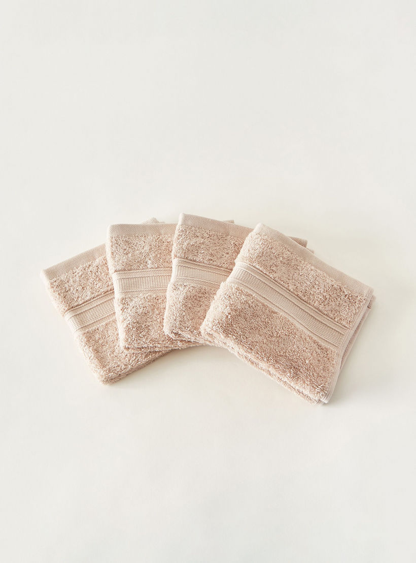 Egyptian Textured 4-Piece Face Towel Set - 30x30 cms-household-bathandlaundry-bathlinen-towels-image-2