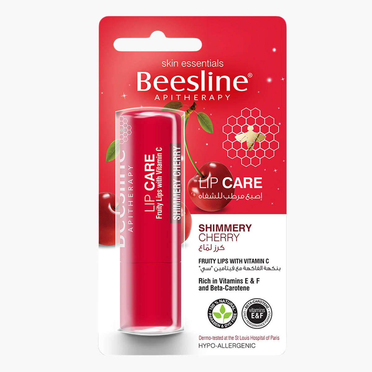 Beesline Shimmery Cherry Lip Care - 4 gms-beautyandpersonalcare-makeup-lips-lipglossesandbalms-image-1