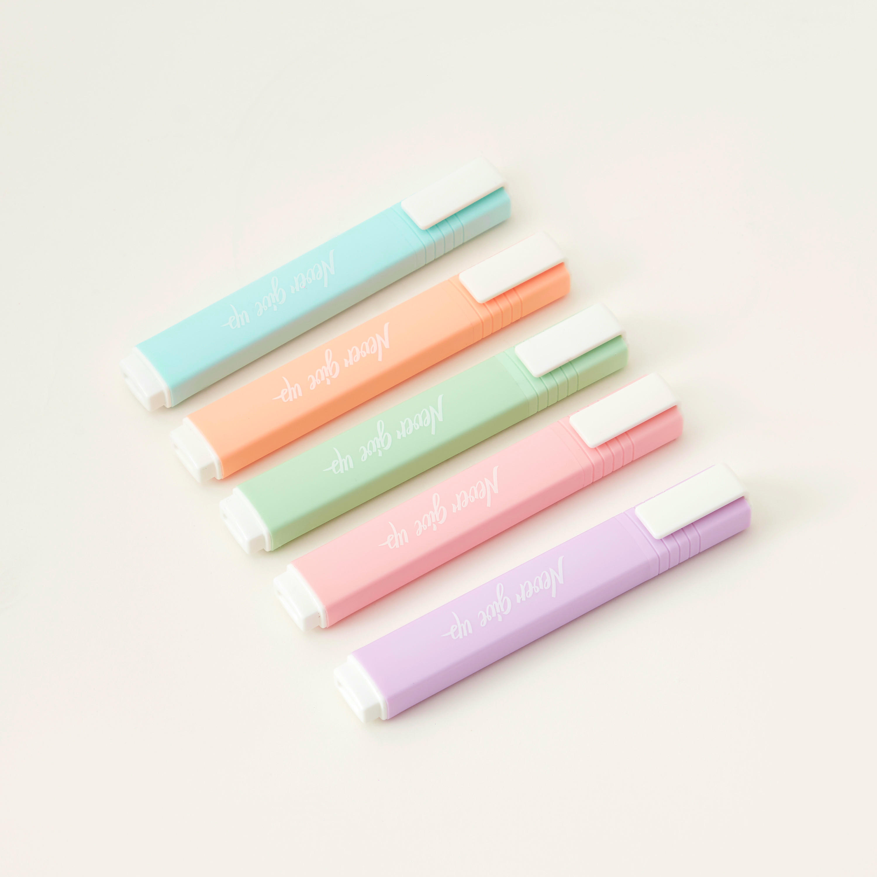 Solid Rectangular Highlighter - Set of 5-school-stationery-pensandpencils-image-2
