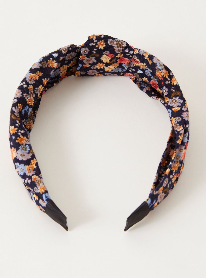 Floral Print Hairband with Knot-women-hairaccessories-others-image-2