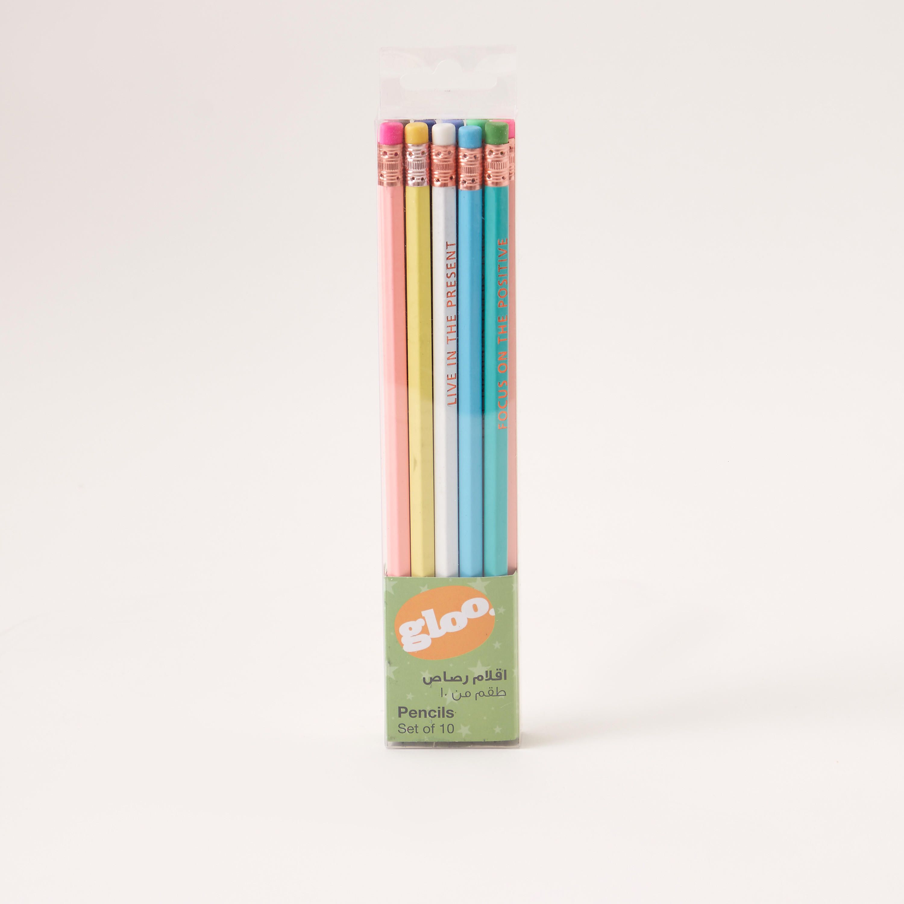 GLOO Solid Wood Pencil - Set of 10-school-stationery-pensandpencils-image-1