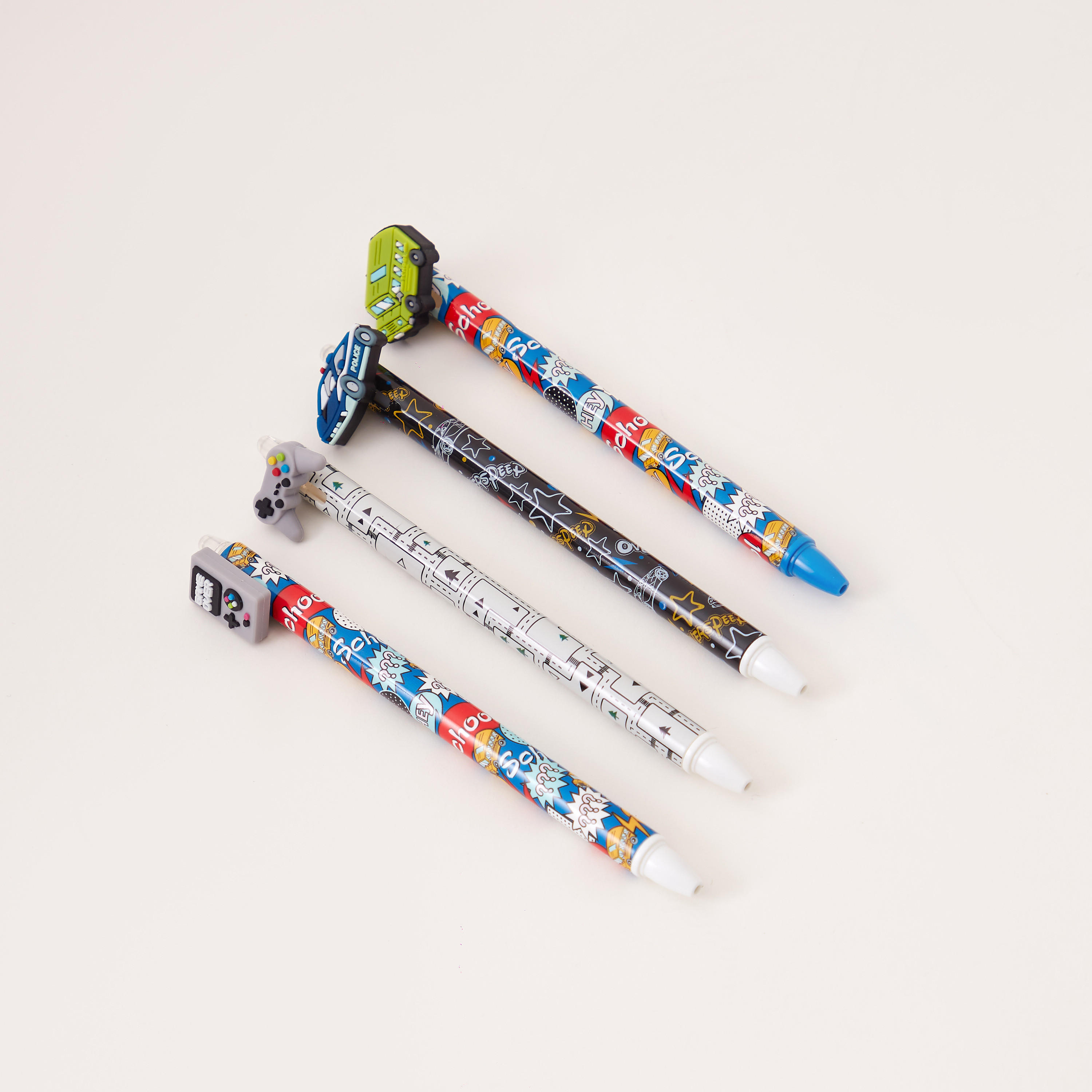 طقم أقلام جل من جلوو - 4 قطع-school-stationery-pensandpencils-image-2