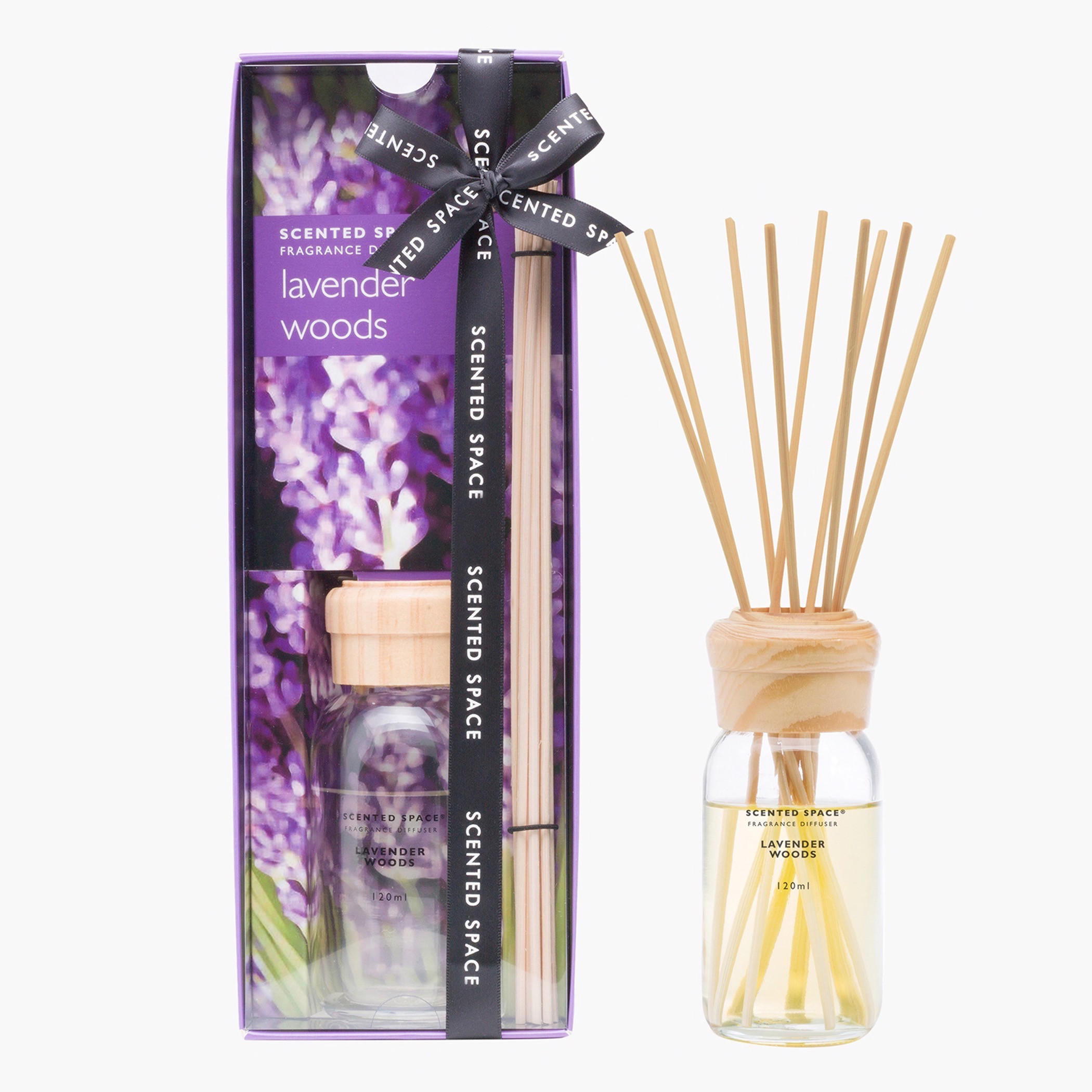 Scented Space Lavender Woods Reed Diffuser - 120 ml-household-homefragrance-reeddiffusers-image-1