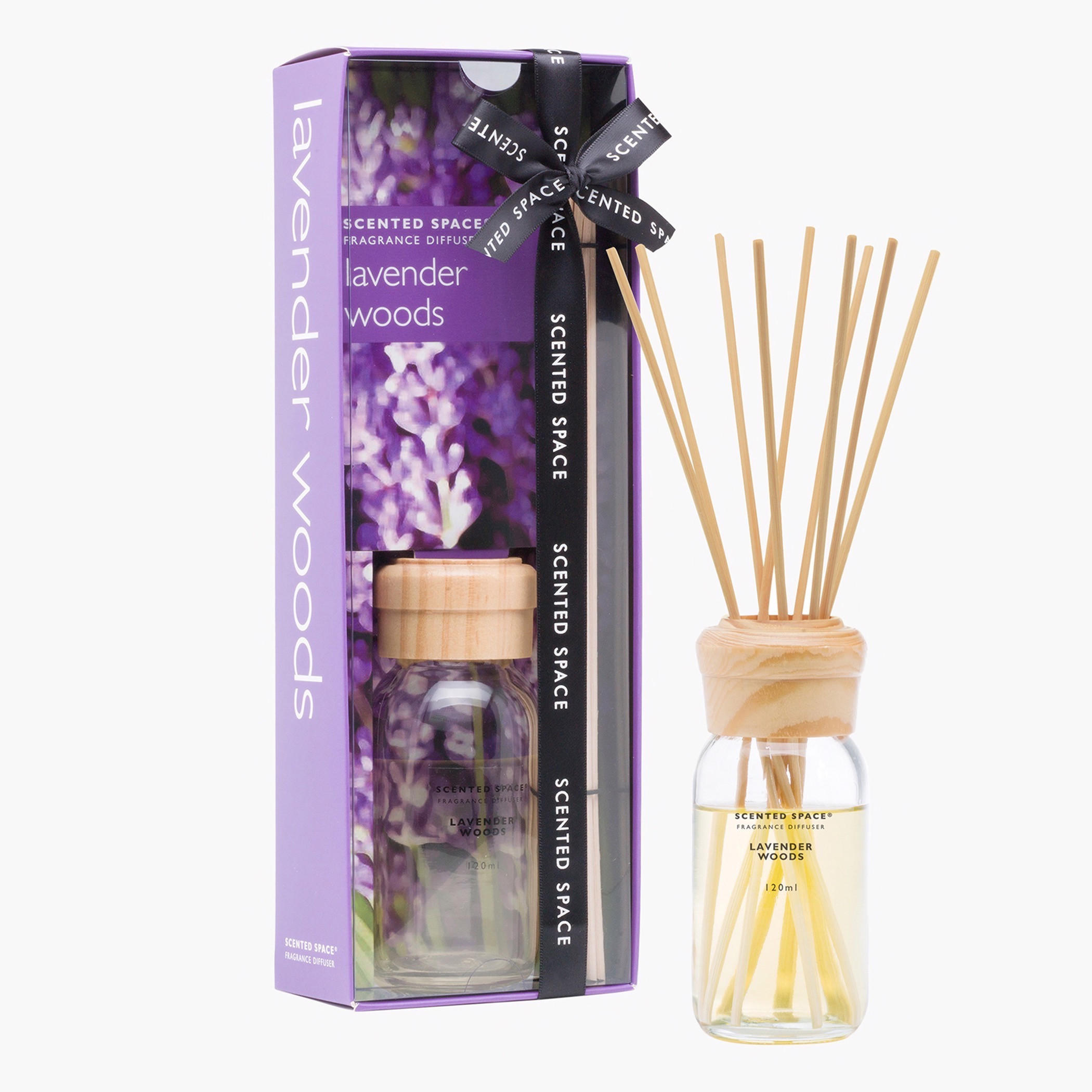 Scented Space Lavender Woods Reed Diffuser - 120 ml-household-homefragrance-reeddiffusers-image-2