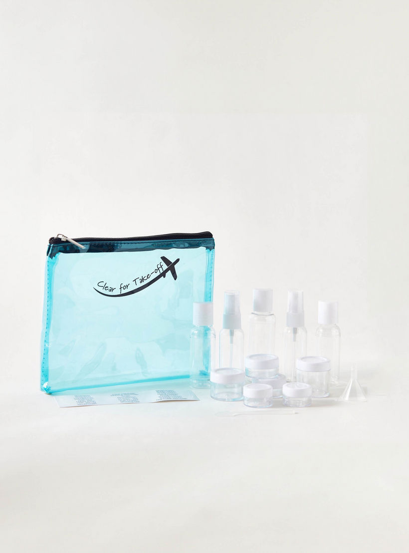 15-Piece Bottle Kit with Zippered Rectangular Pouch-travel-accessories-image-1
