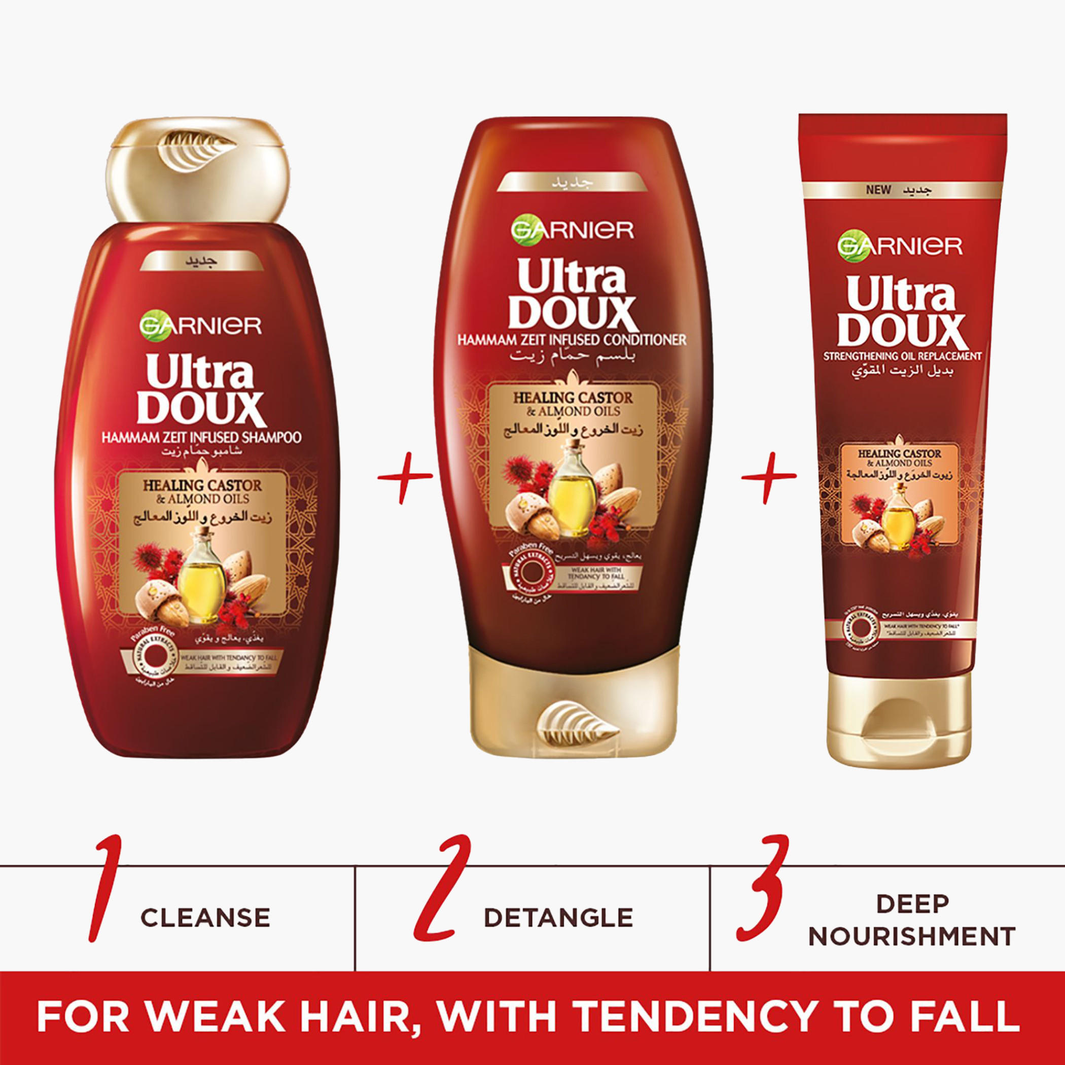Garnier Ultra Doux Castor & Almond Oils Strengthening Shampoo - 400 ml-beautyandpersonalcare-hair-haircare-shampoos-image-2