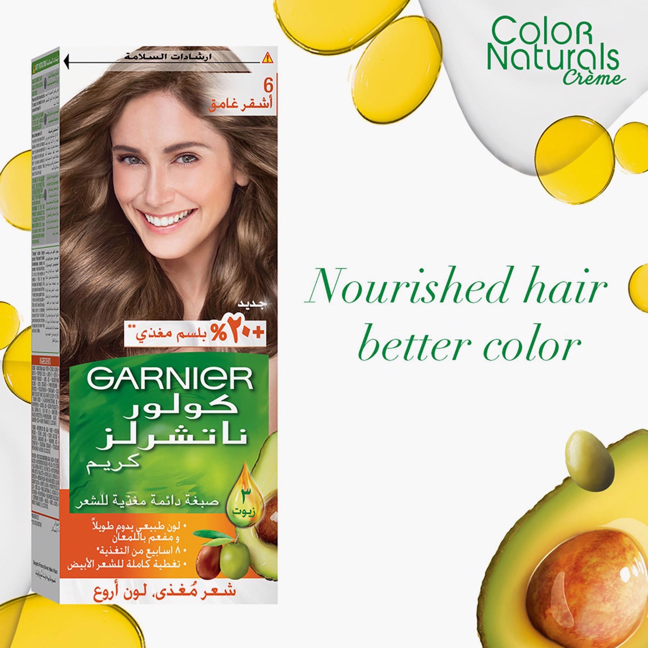 صبغة شعر أشقر غامق 6 من غارنييه كالر ناتشرلز-beautyandpersonalcare-hair-hairstyling-haircolours-image-2