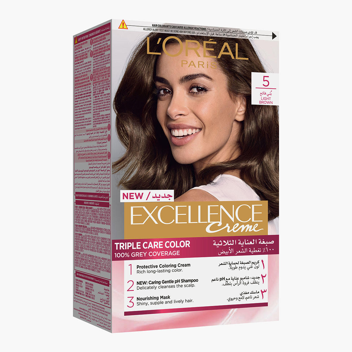 L'Oreal Paris Excellence Creme 5.0 Light Brown Triple Hair Colour-beautyandpersonalcare-hair-hairstyling-haircolours-image-1