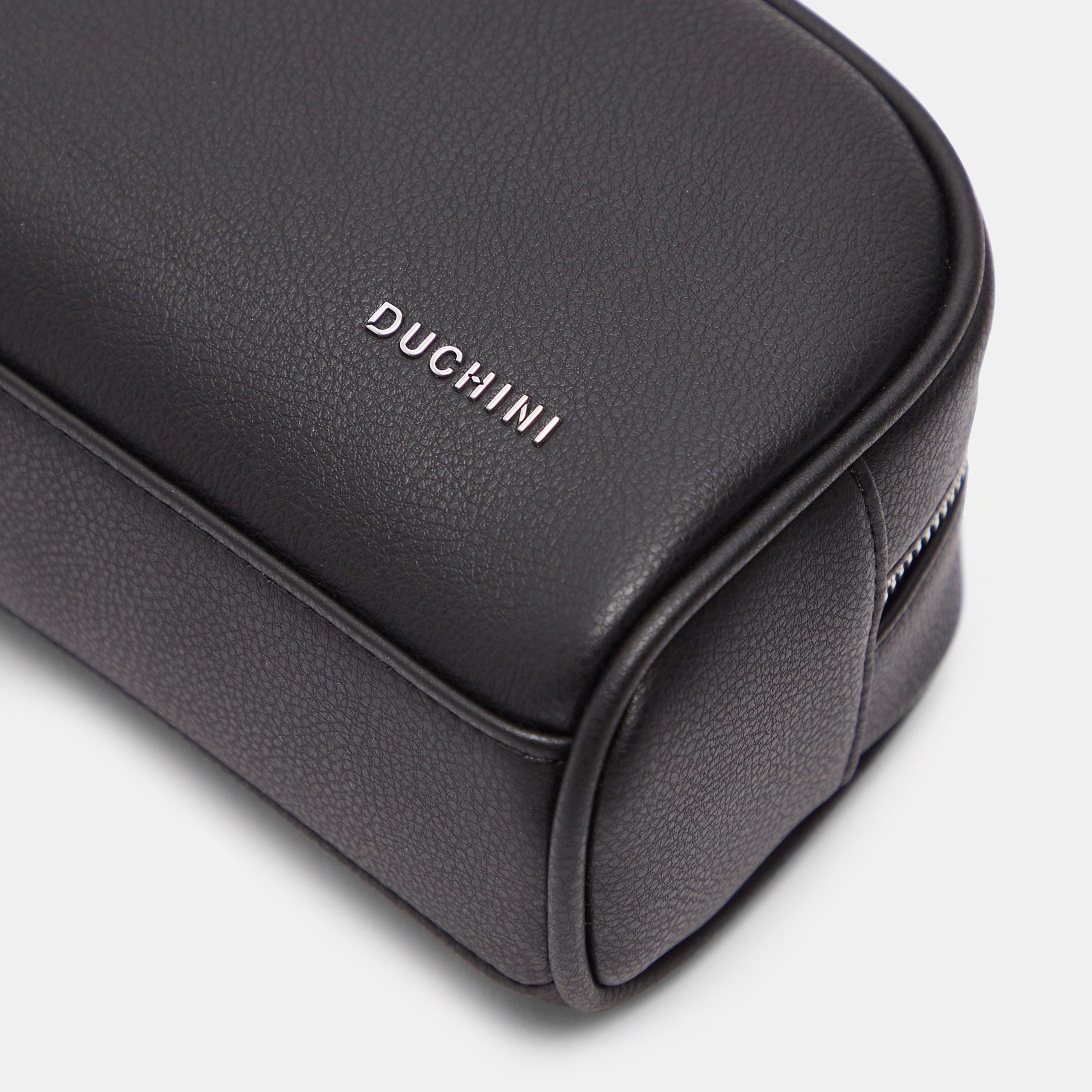 Duchini Solid Pouch with Strap and Zip Closure-men-bags-image-5