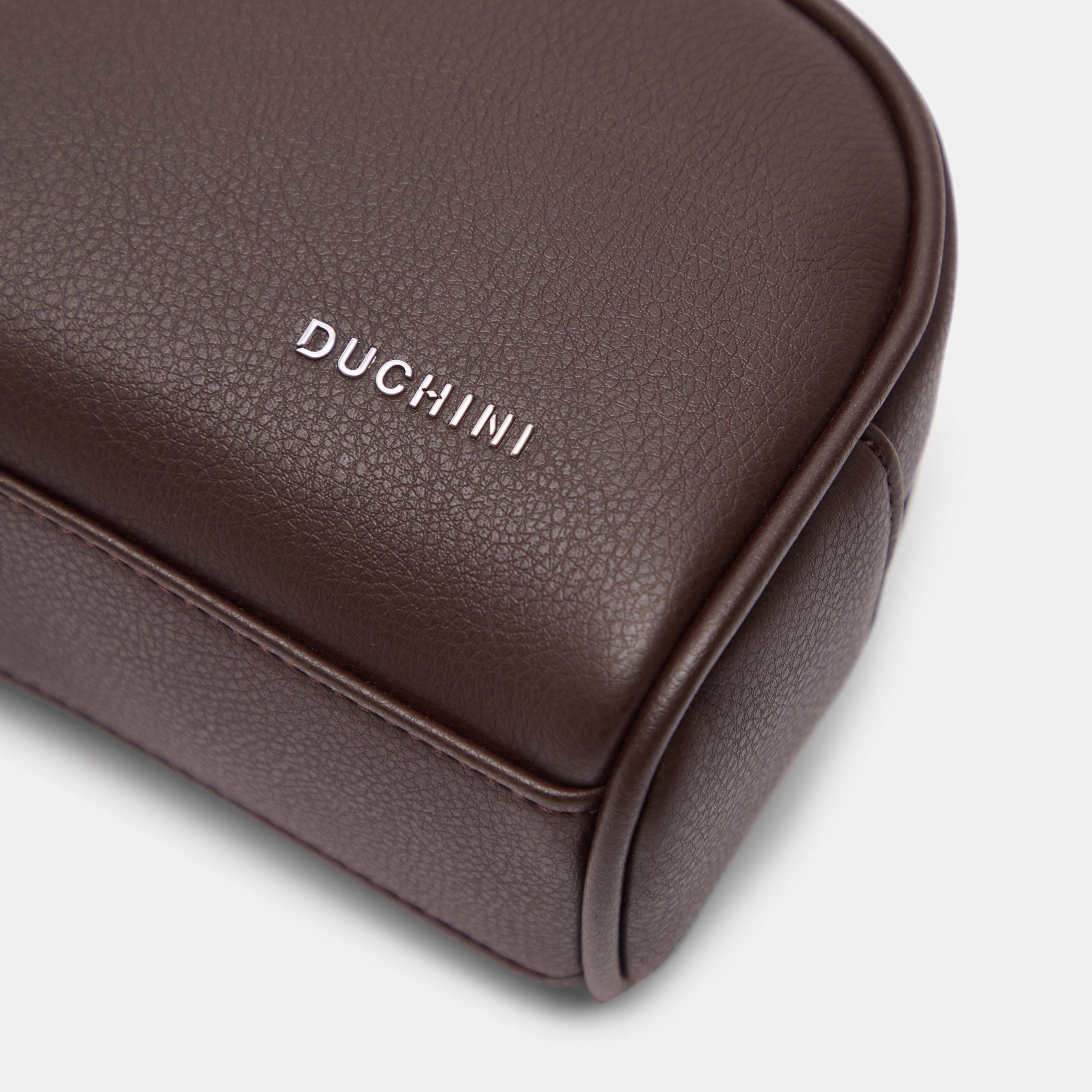 Duchini Solid Pouch with Strap and Zip Closure-men-bags-image-5