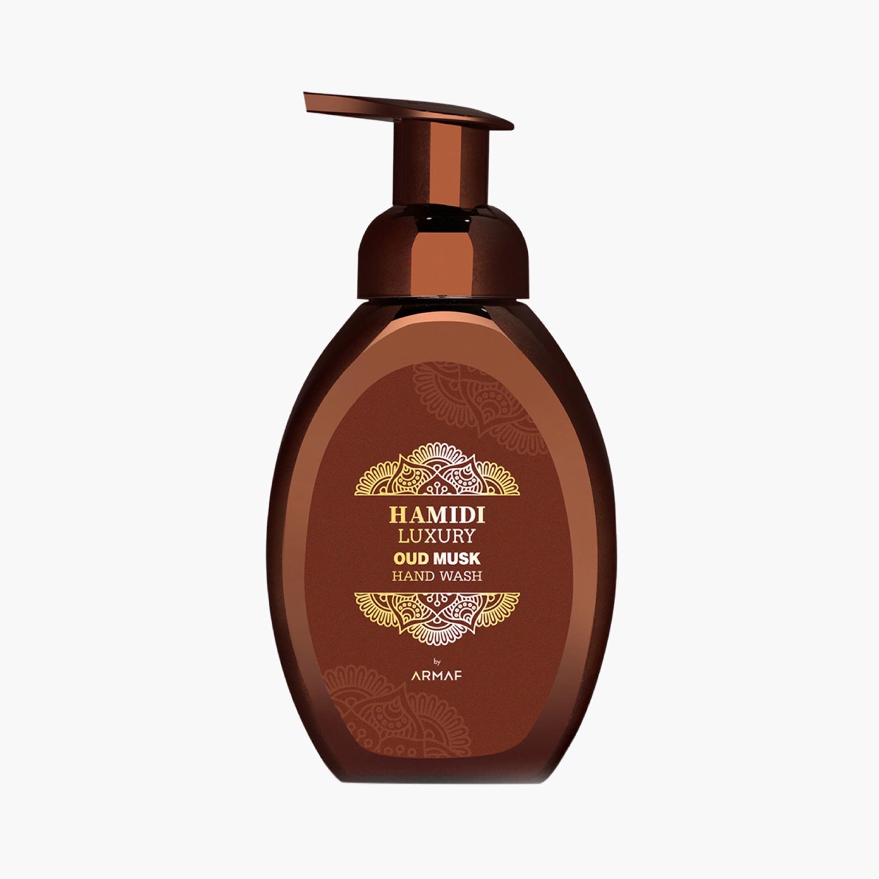 غسول يد برائحة العود والمسك من حامدي لاكشري - 350 مل-beautyandpersonalcare-bathandbody-handsandfeet-image-1