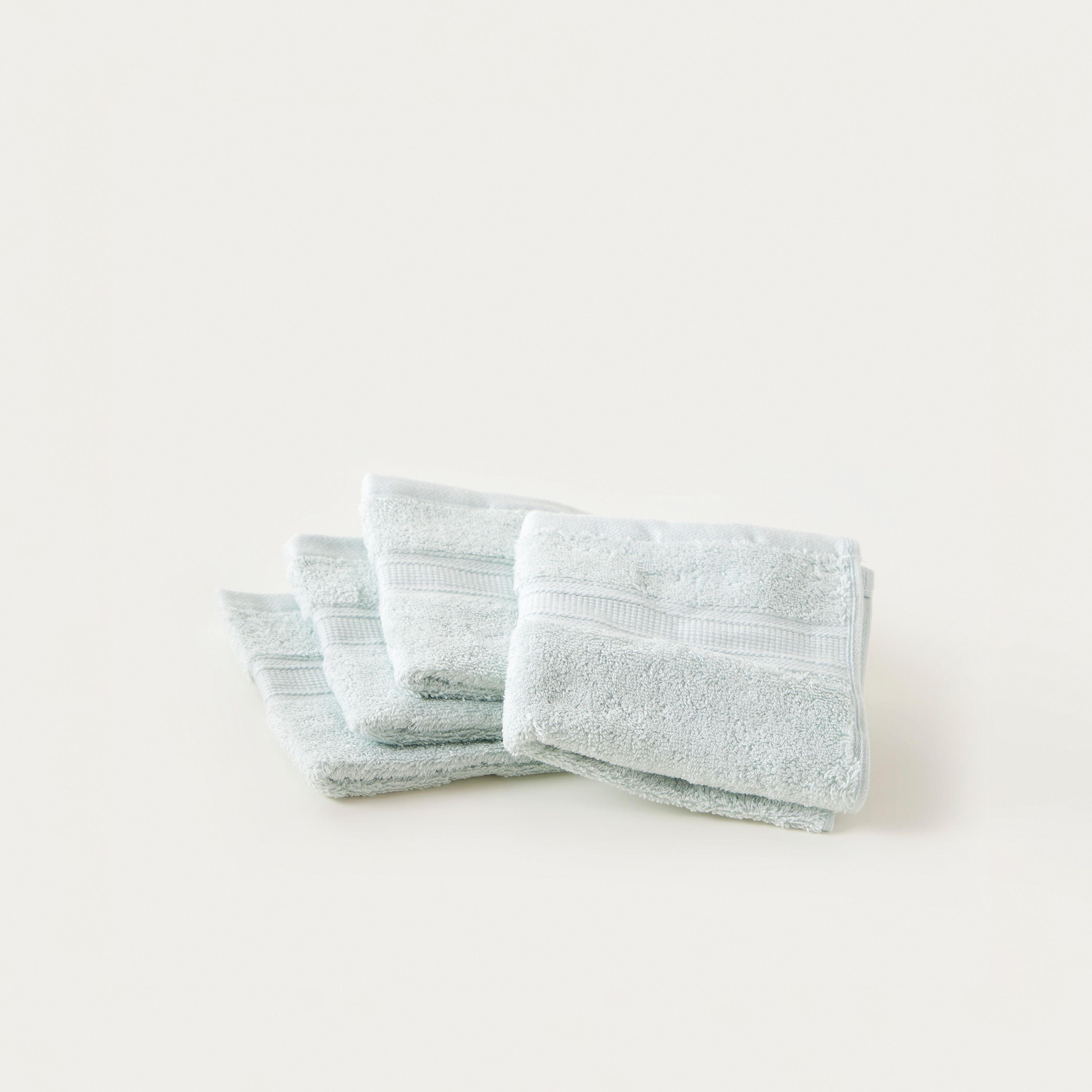 Egyptian Textured 4-Piece Face Towel Set - 30x30 cms-household-bathandlaundry-bathlinen-towels-image-2