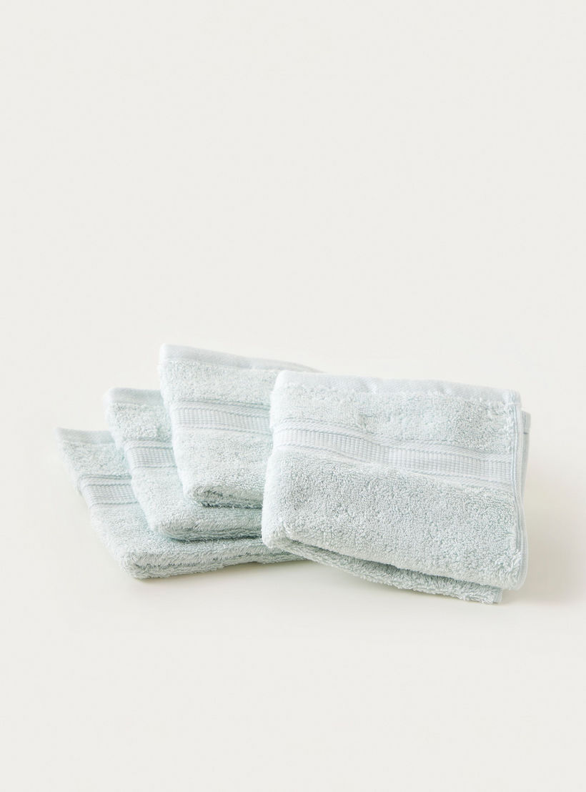 Egyptian Textured 4-Piece Face Towel Set - 30x30 cms-household-bathandlaundry-bathlinen-towels-image-2