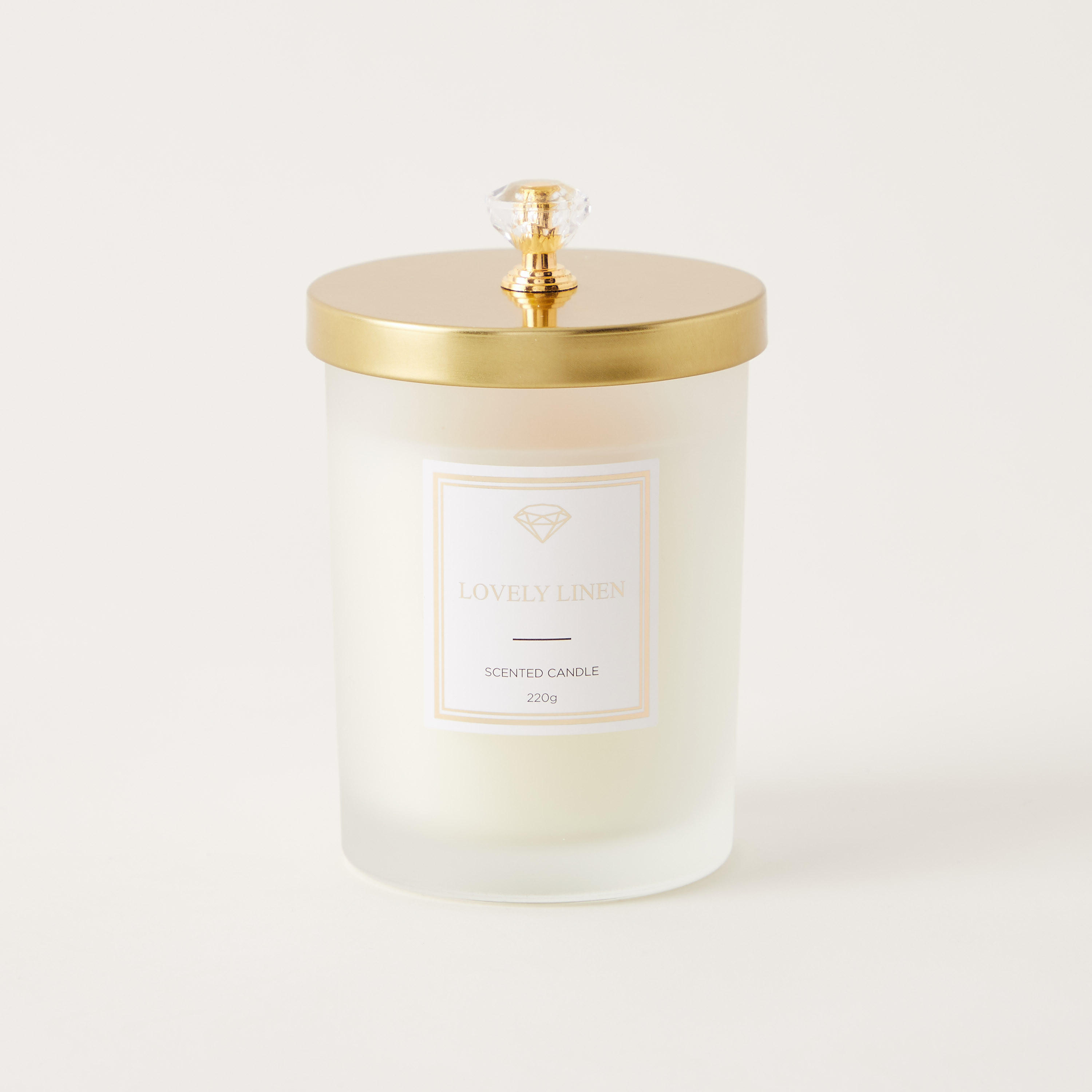 Lovely Linen Painted Matte Jar Candle with Metal Lid - 220 gms-household-homefragrance-candles-image-2