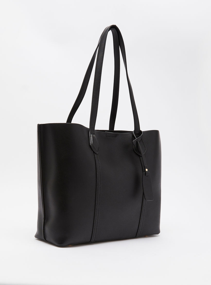 Celeste Textured Tote Bag with Double Handle and Snap Button Closure-women-bagsandwallets-handbags-image-3