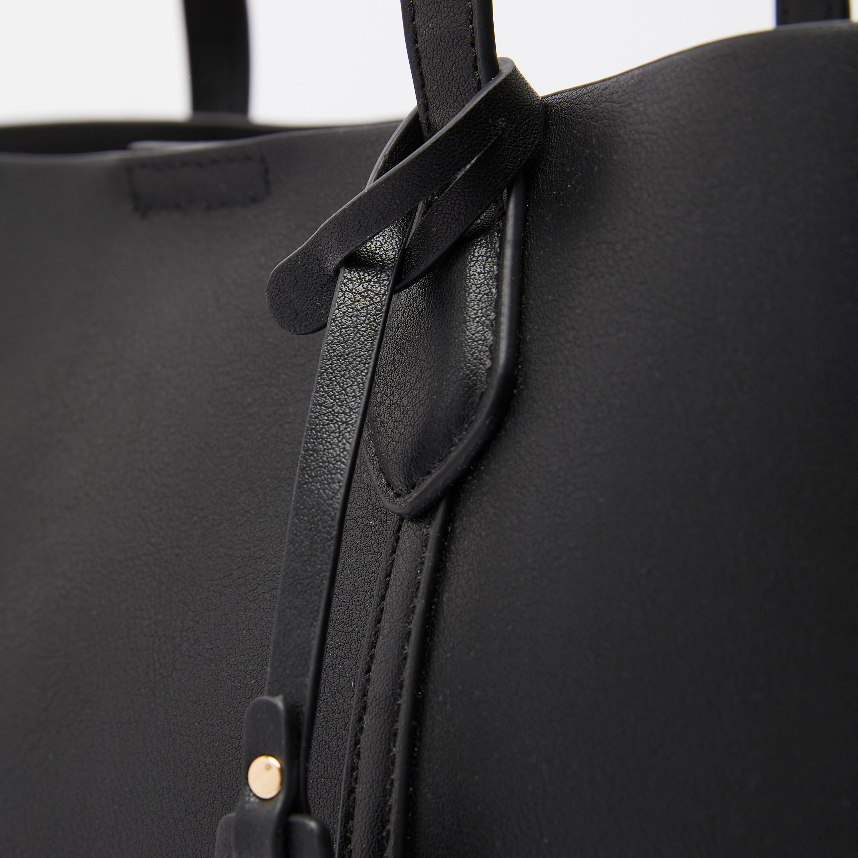 Celeste Textured Tote Bag with Double Handle and Snap Button Closure-women-bagsandwallets-handbags-image-4