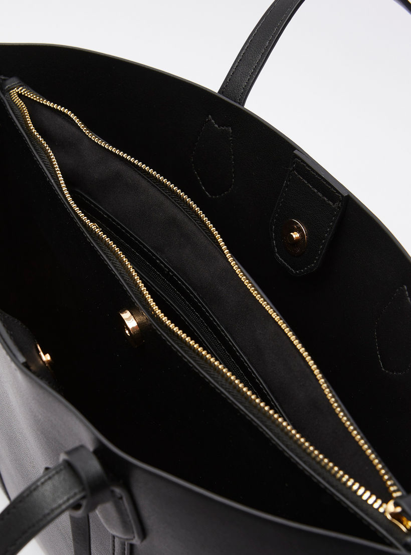 Celeste Textured Tote Bag with Double Handle and Snap Button Closure-women-bagsandwallets-handbags-image-5