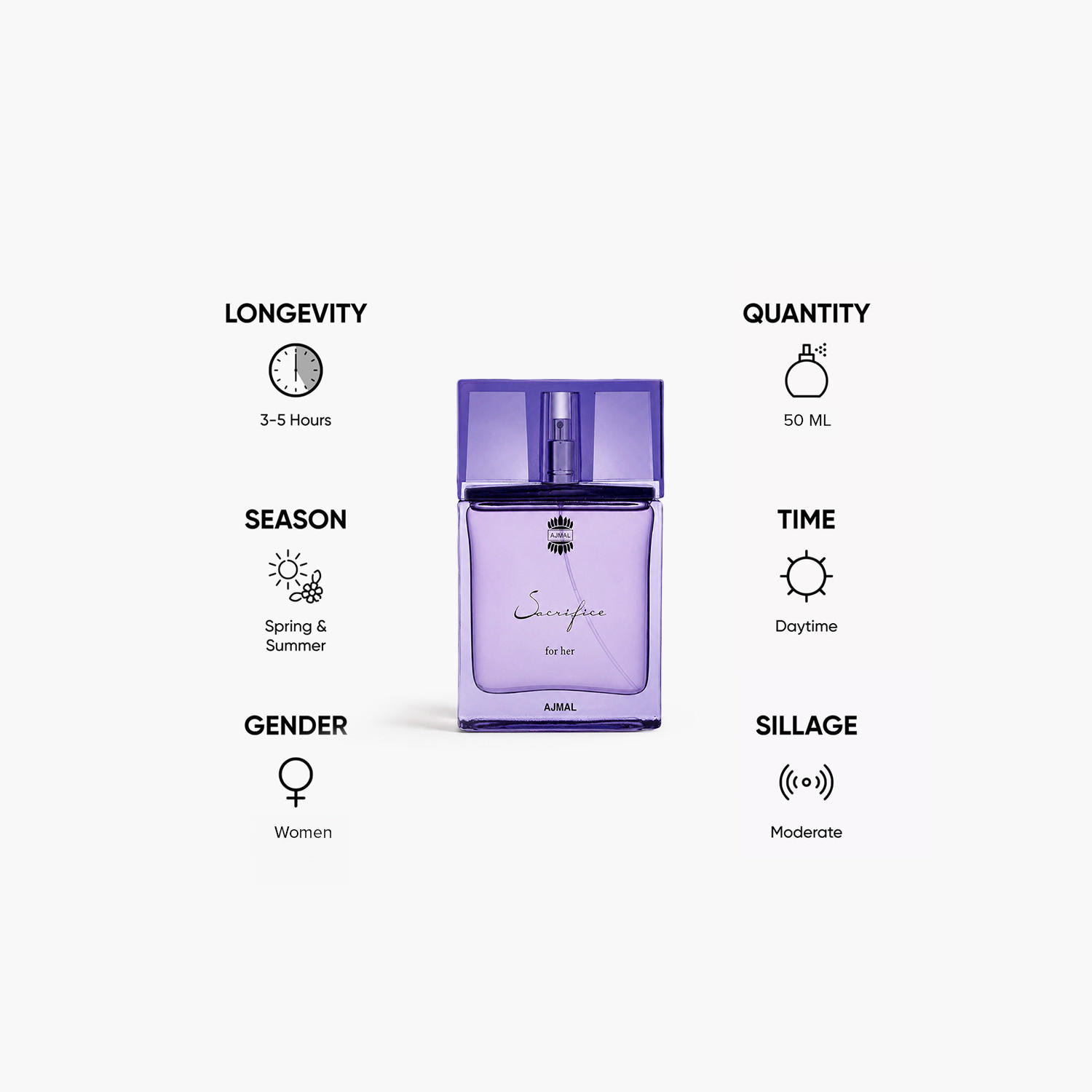 Ajmal Sacrifice Eau De Parfum Spray for Women - 50 ml-beautyandpersonalcare-fragrance-women-image-5