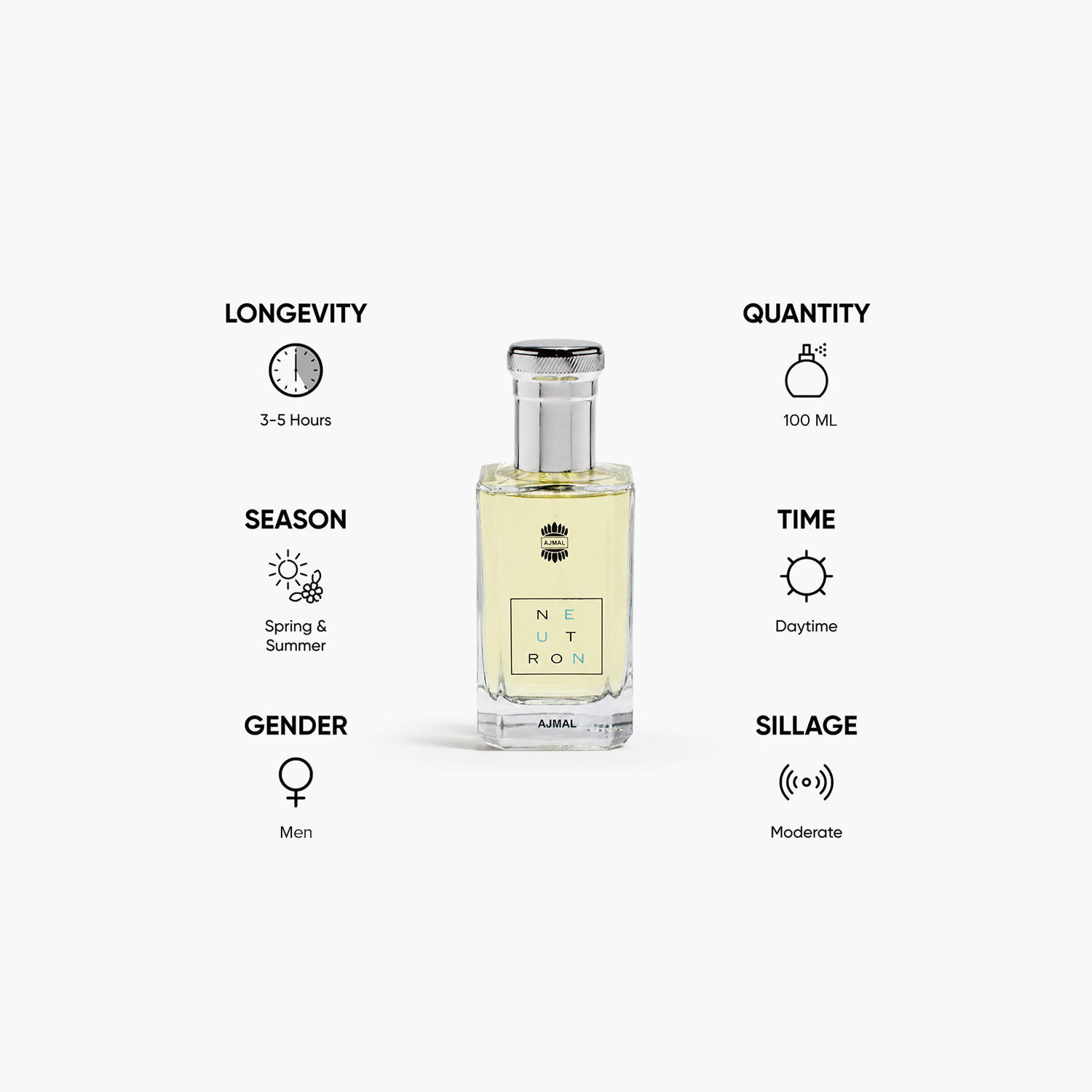Ajmal Neutron Eau De Parfum Spray - 100 ml-beautyandpersonalcare-fragrance-men-image-5