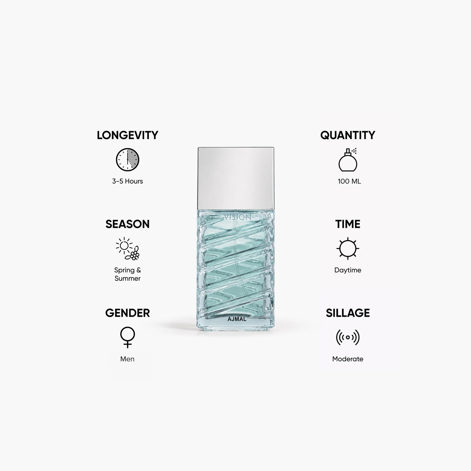 Ajmal Vision Eau De Parfum Spray for Men - 100 ml-beautyandpersonalcare-fragrance-men-image-5