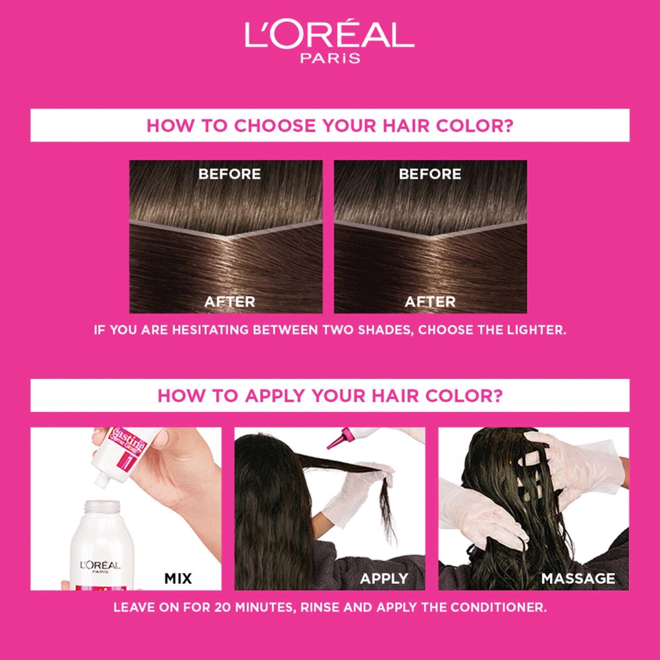 صبغة شعر بني فاتح 400 كاستينج كريم جلوس من لوريال-beautyandpersonalcare-hair-hairstyling-haircolours-image-3