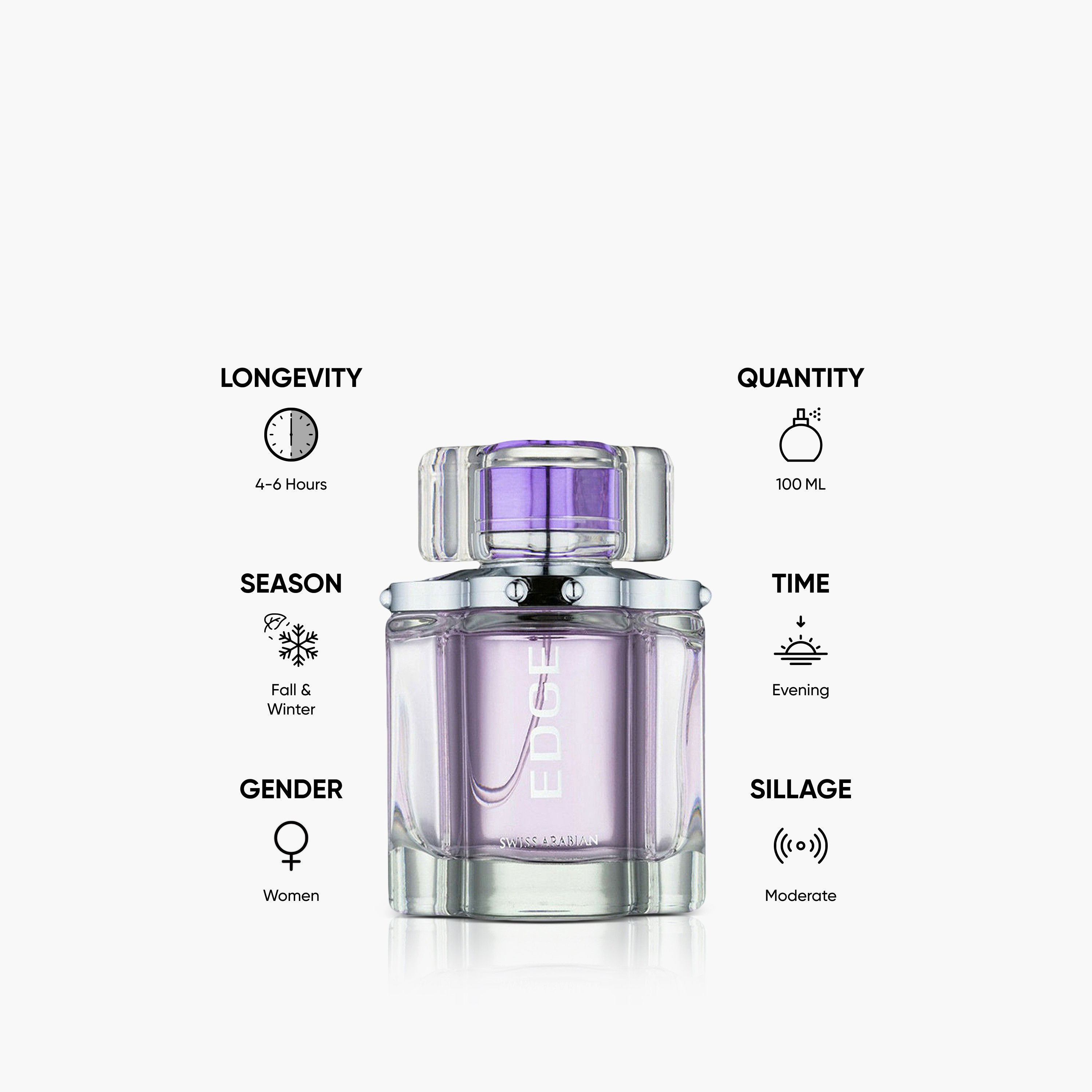 Swiss Arabian Edge Eau De Parfum Spray for Women - 100 ml-beautyandpersonalcare-fragrance-women-image-5