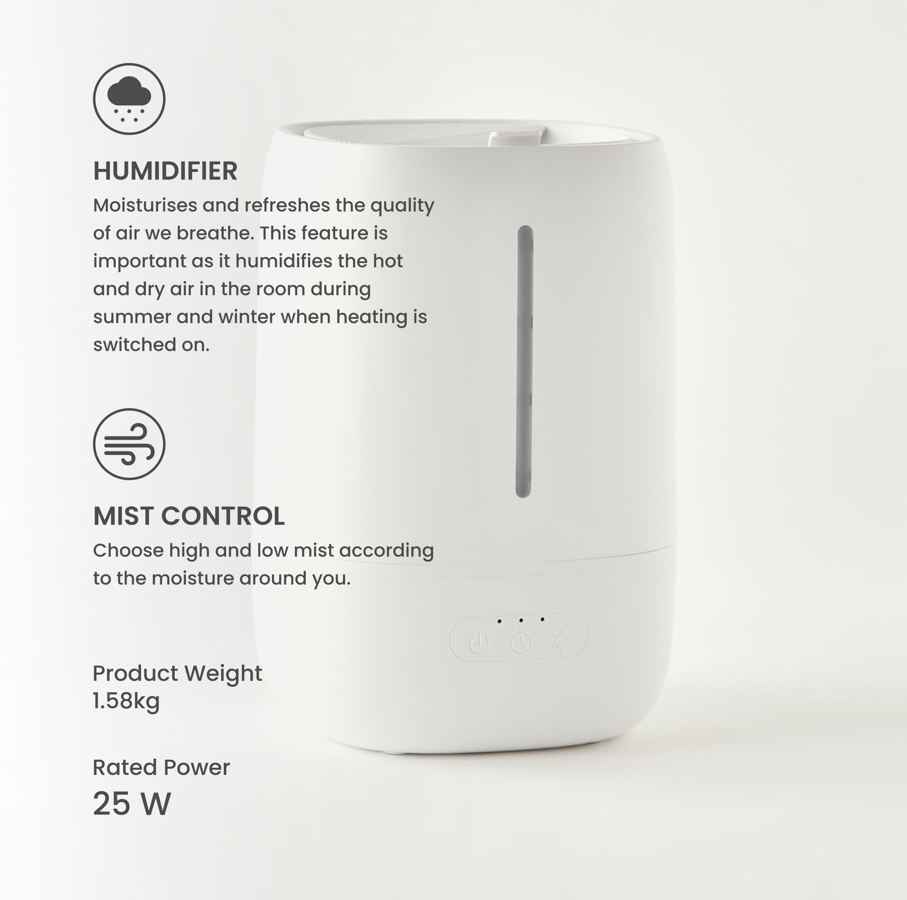 Riviera Ultrasonic Aroma Humidifier - 3.7 L-household-homefragrance-airrevitalisersandhumidifiers-image-3