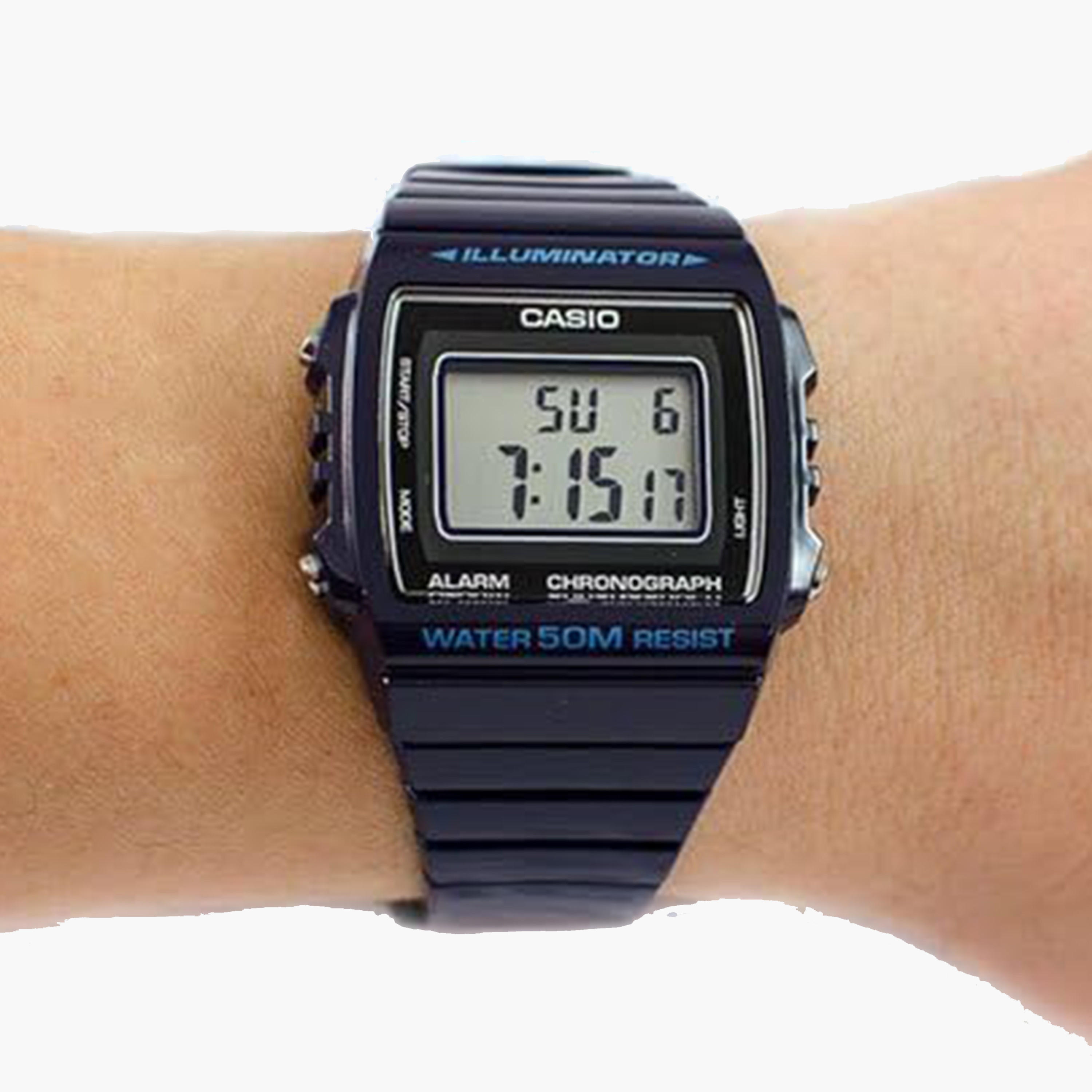 Casio Men's 44 MM Blue Digital Plastic Strap Watch | W-215H-2AVDF-men-watchesandjewellery-watches-image-4