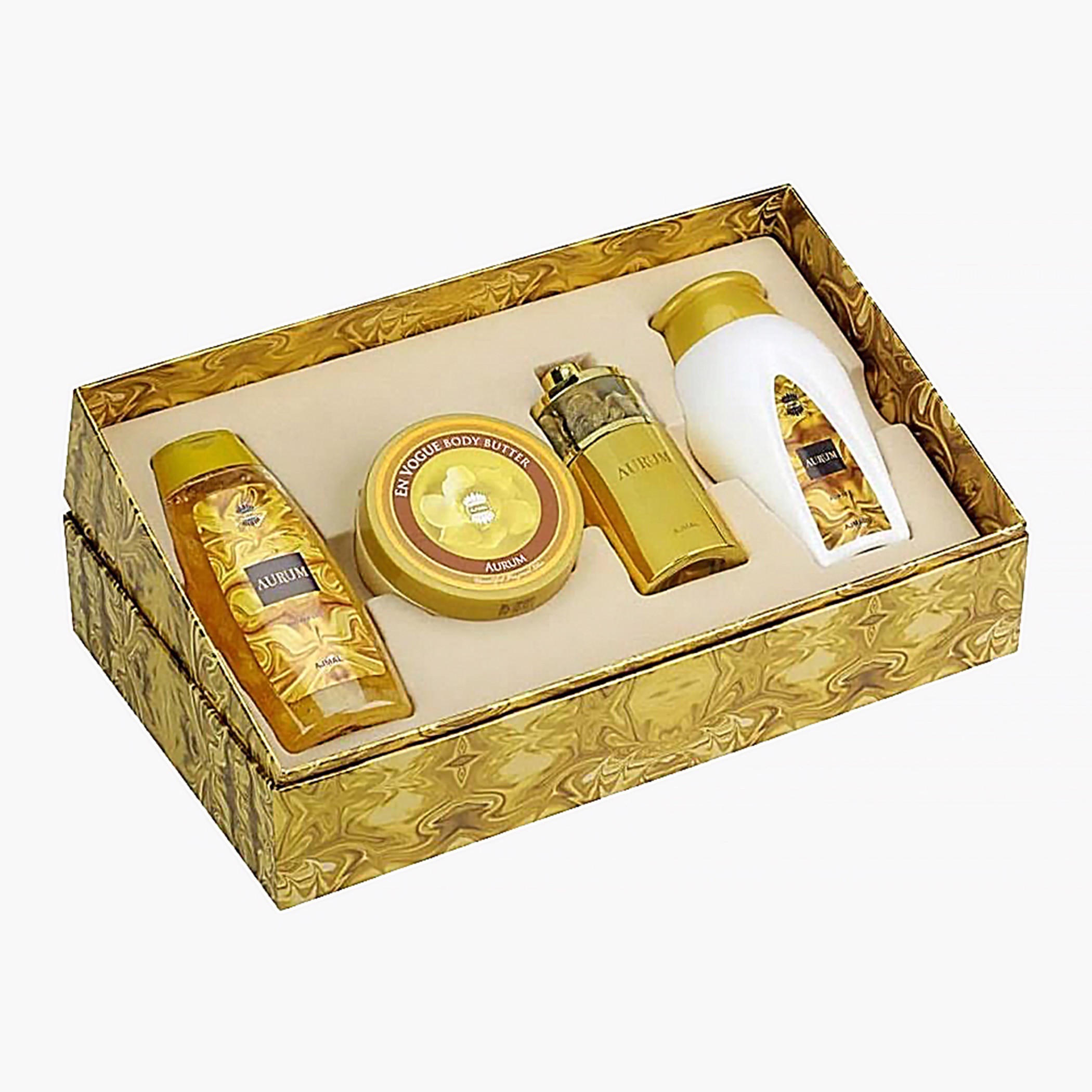 Ajmal Aurum 4-Piece Bath & Body Gift Set for Women-beautyandpersonalcare-giftsets-image-2
