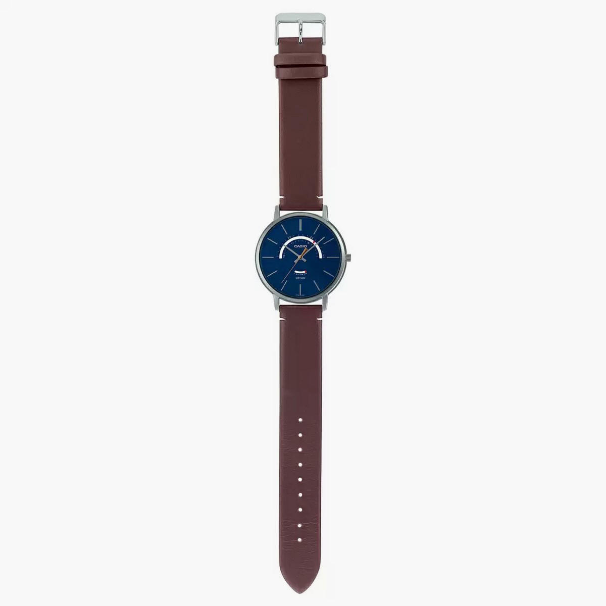 ساعة كاسيو للرجال من انالوج عقارب وسوار من جلد طبيعي أسمر - MTP-B105L-2AVDF-men-watchesandjewellery-watches-image-5