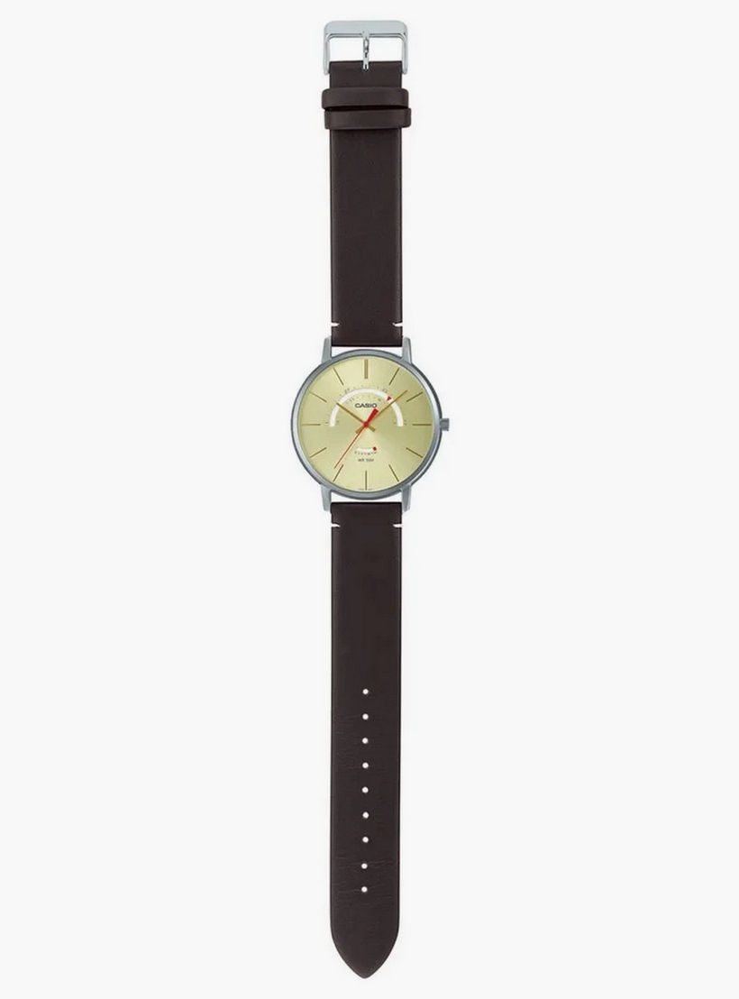 ساعة كاسيو للرجال من انالوج عقارب وسوار من جلد طبيعي أسمر - MTP-B105L-2AVDF-men-watchesandjewellery-watches-image-5