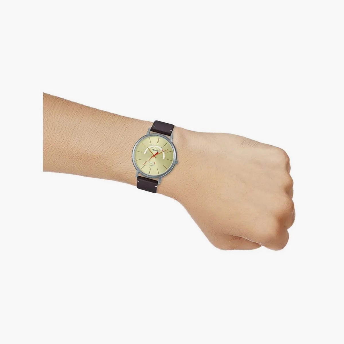 ساعة كاسيو للرجال من انالوج عقارب وسوار من جلد طبيعي أسمر - MTP-B105L-2AVDF-men-watchesandjewellery-watches-image-12