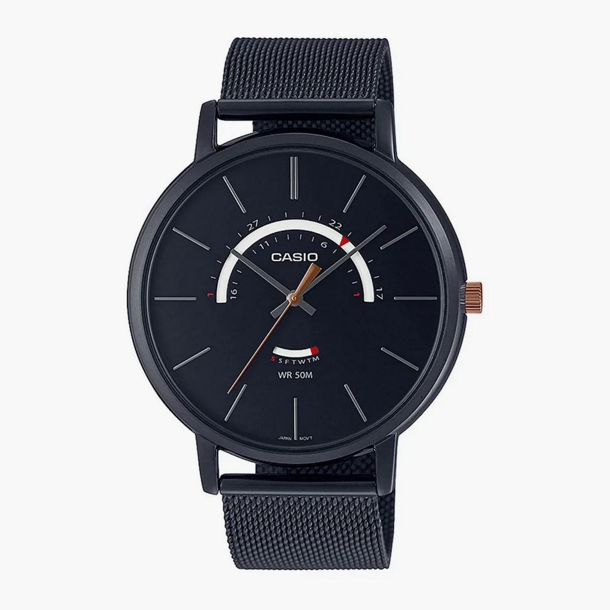 ساعة كاسيو للرجال من انالوج عقارب وسوار من جلد طبيعي أسمر - MTP-B105L-2AVDF-men-watchesandjewellery-watches-image-19
