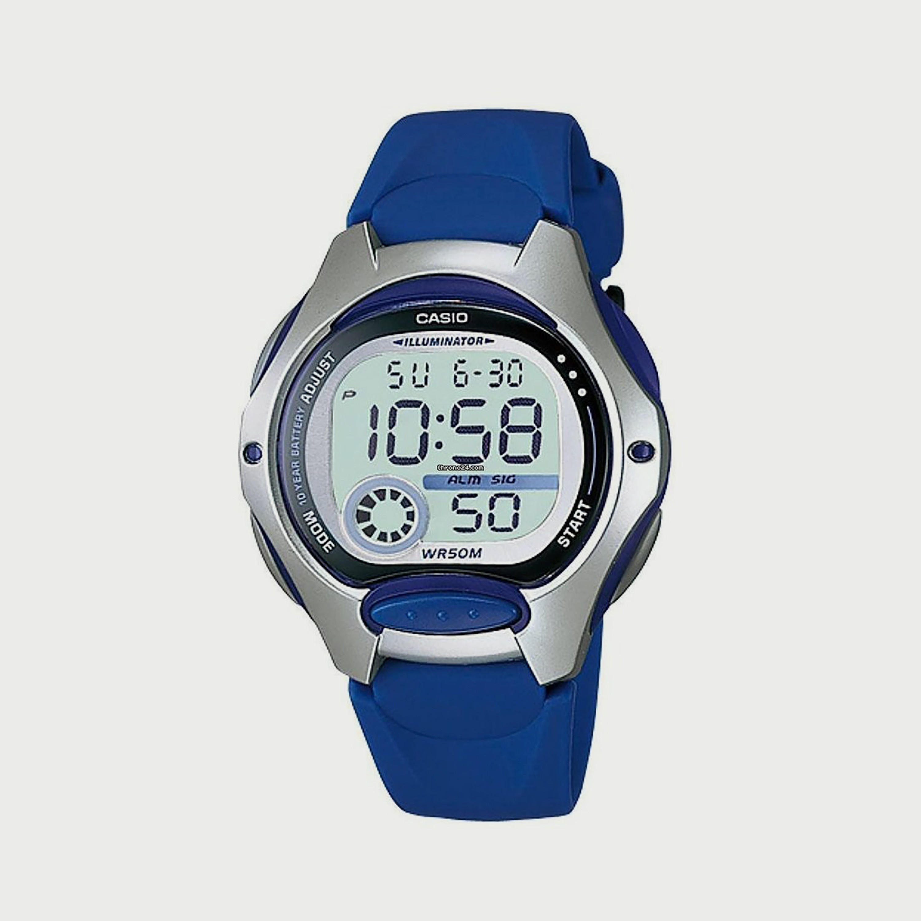 ساعة كاسيو الرقمية الزرقاء لكلا الجنسين بسوار سيليكون LW-200-2AVDF-men-watchesandjewellery-watches-image-1