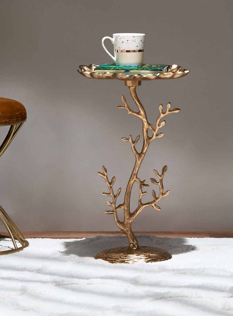 Floral Accent Table - 35x35x35 cms-furniture-livingroom-sideandendtables-image-2