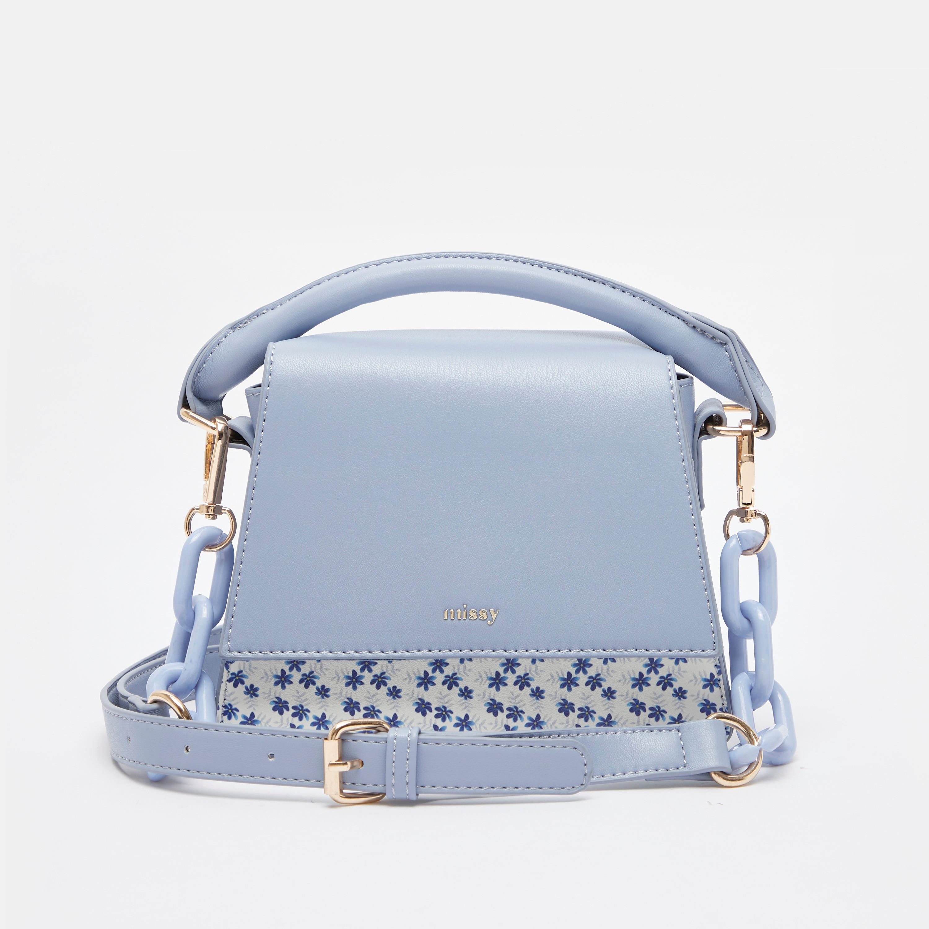 شنطة ساتشيل بطبعات زهور وطيّة اغلاق من ميسي-women-bagsandwallets-handbags-image-1