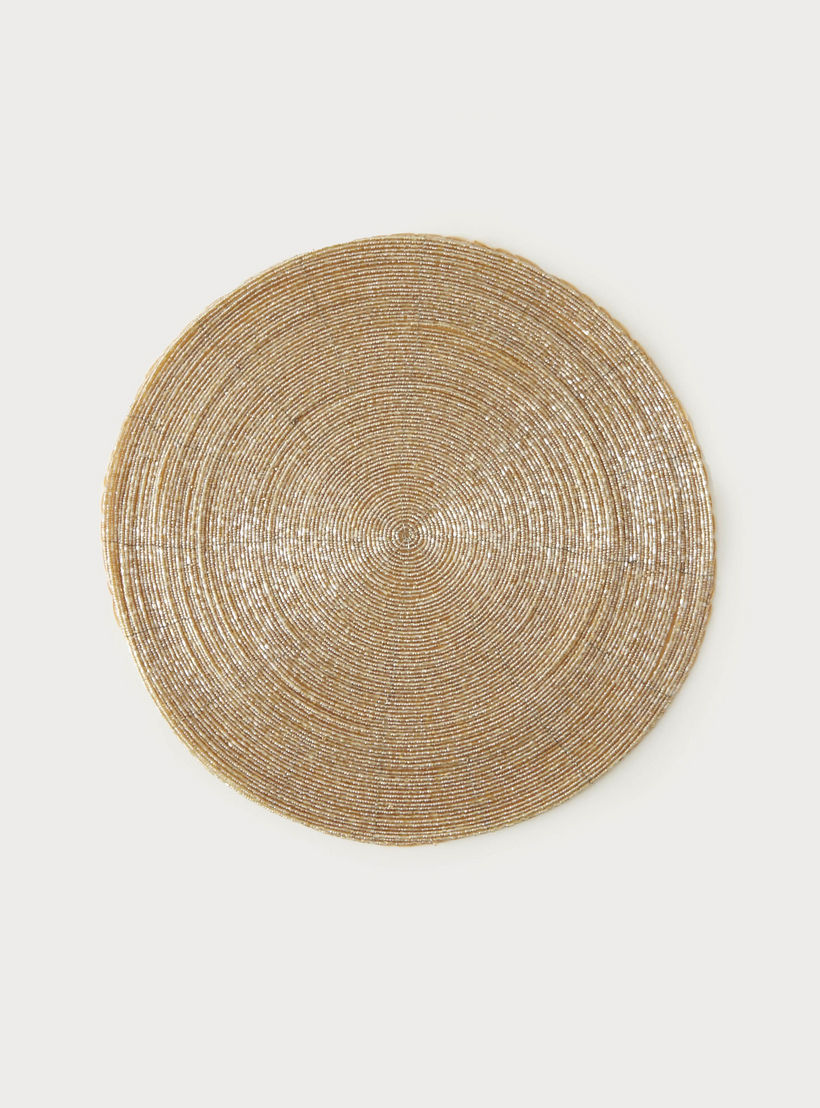 Beaded Round Placemat - 38 cms-household-dining-tablelinen-placemats-image-1