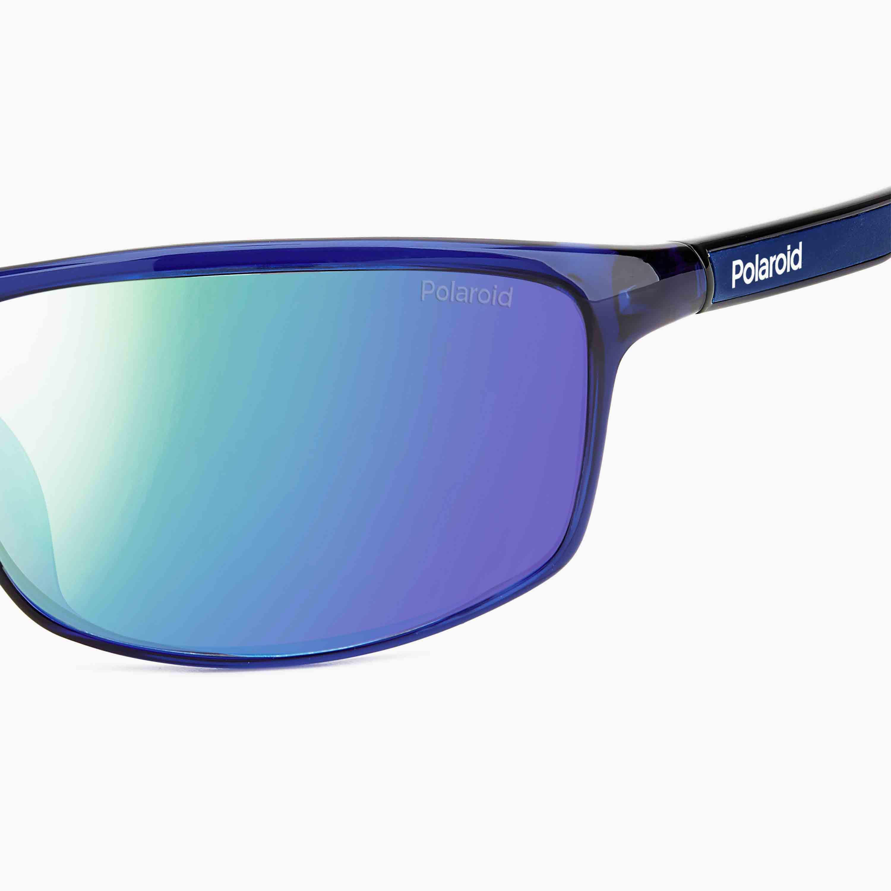 Polaroid Polarized and UV Protected Grey Green Mirror Lens 63 mm Rectangular Sunglasses | 203921-boys-accessories-sunglasses-image-9