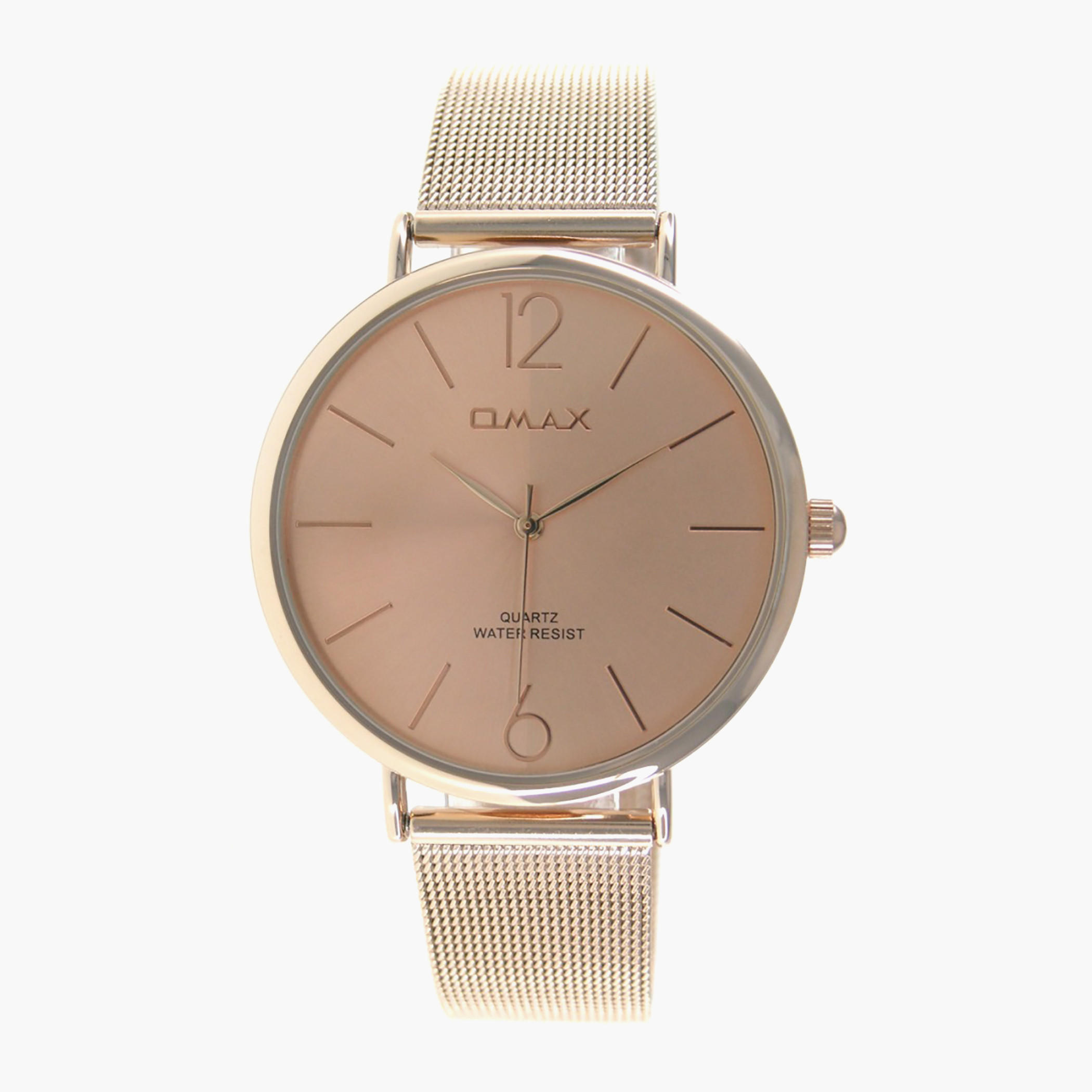 Omax Womens Analog Rose Gold Strap Watch - 00FMB004601F-women-watchesandjewellery-watches-image-1