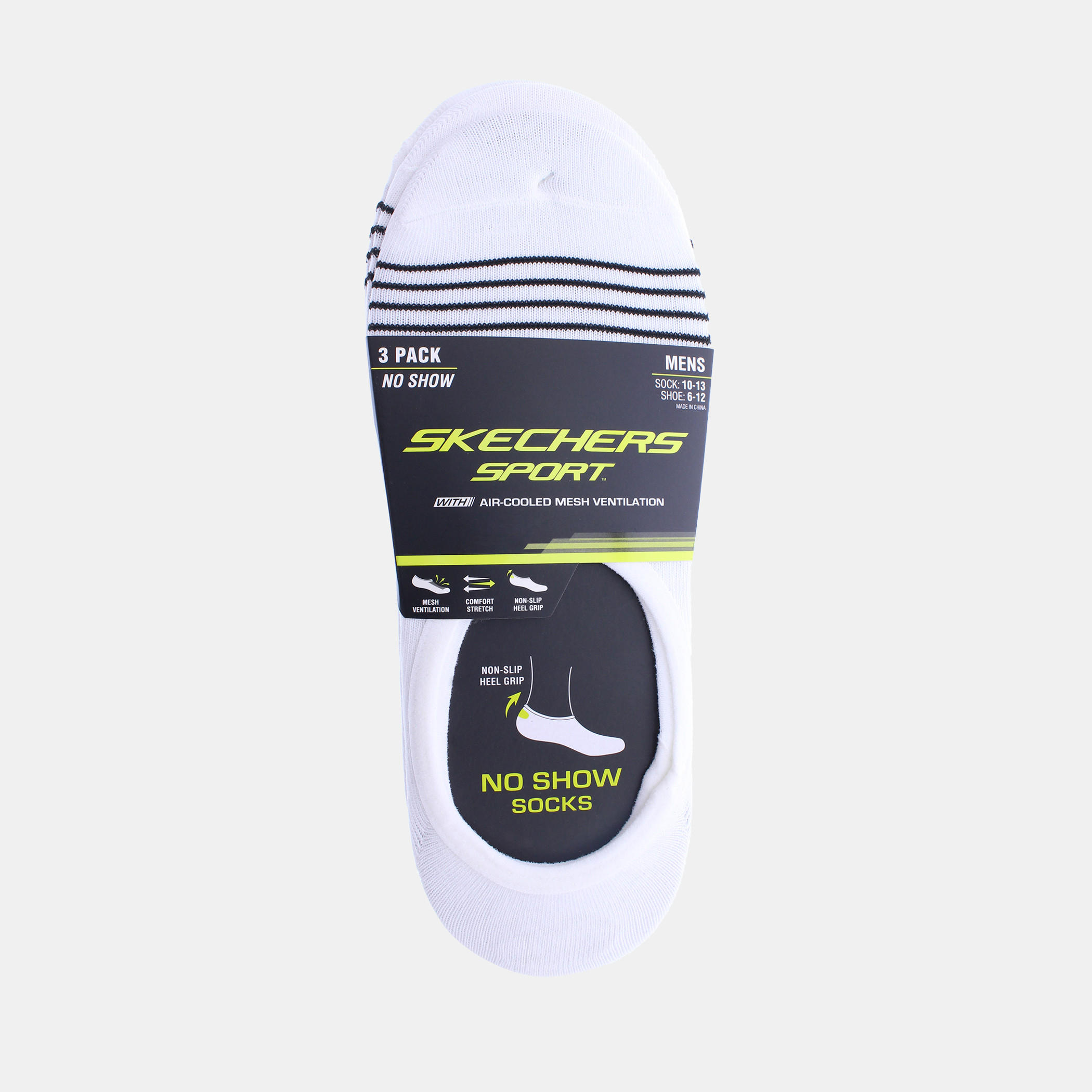 جوارب رياضية غير مرئية للرجال من سكتشرز - S115177-100-men-socks-image-1