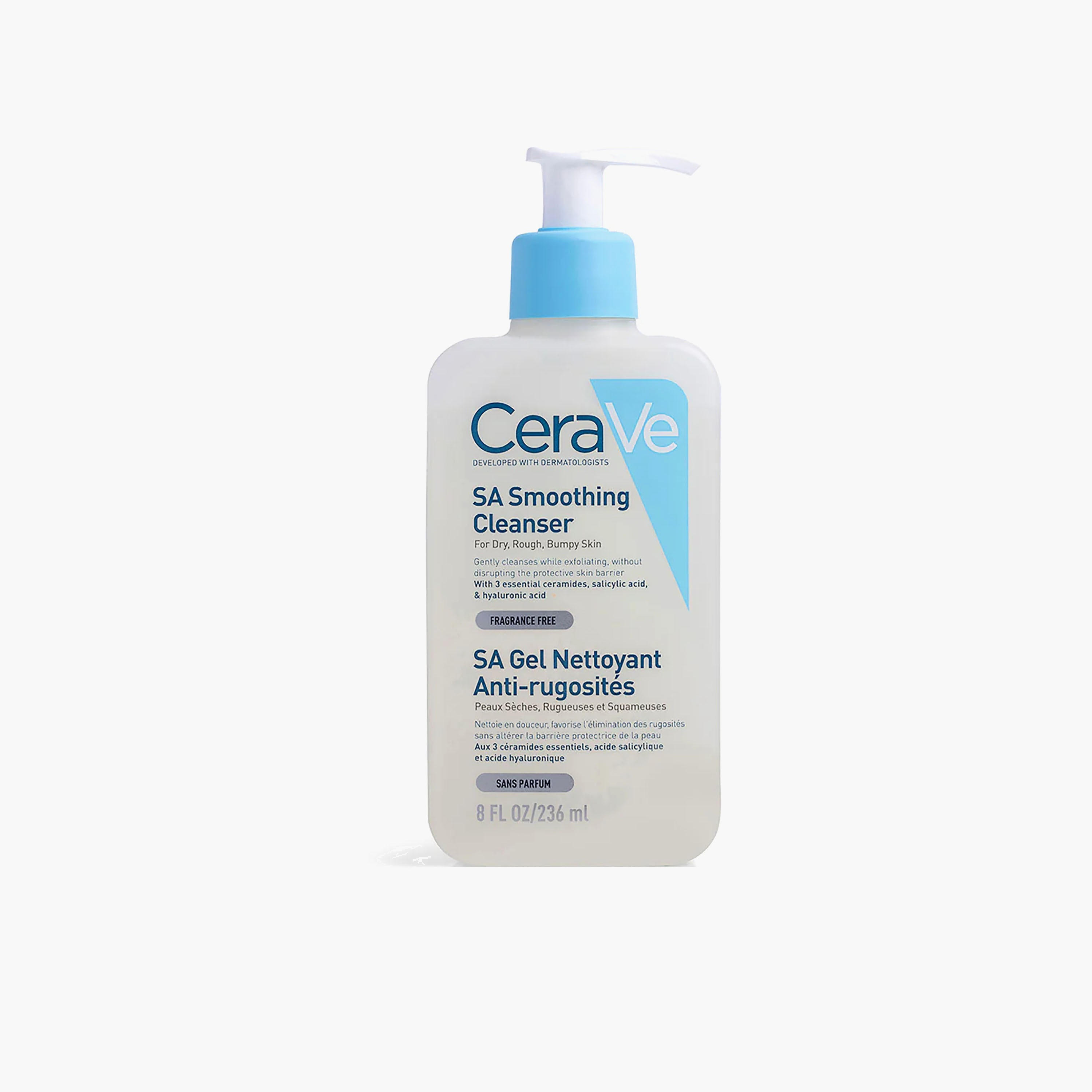 Cerave Sa Smoothing Cleanser Gel For Dry Rough Bumpy Skin 236 Ml-beautyandpersonalcare-skin-cleansers-facewash-image-1