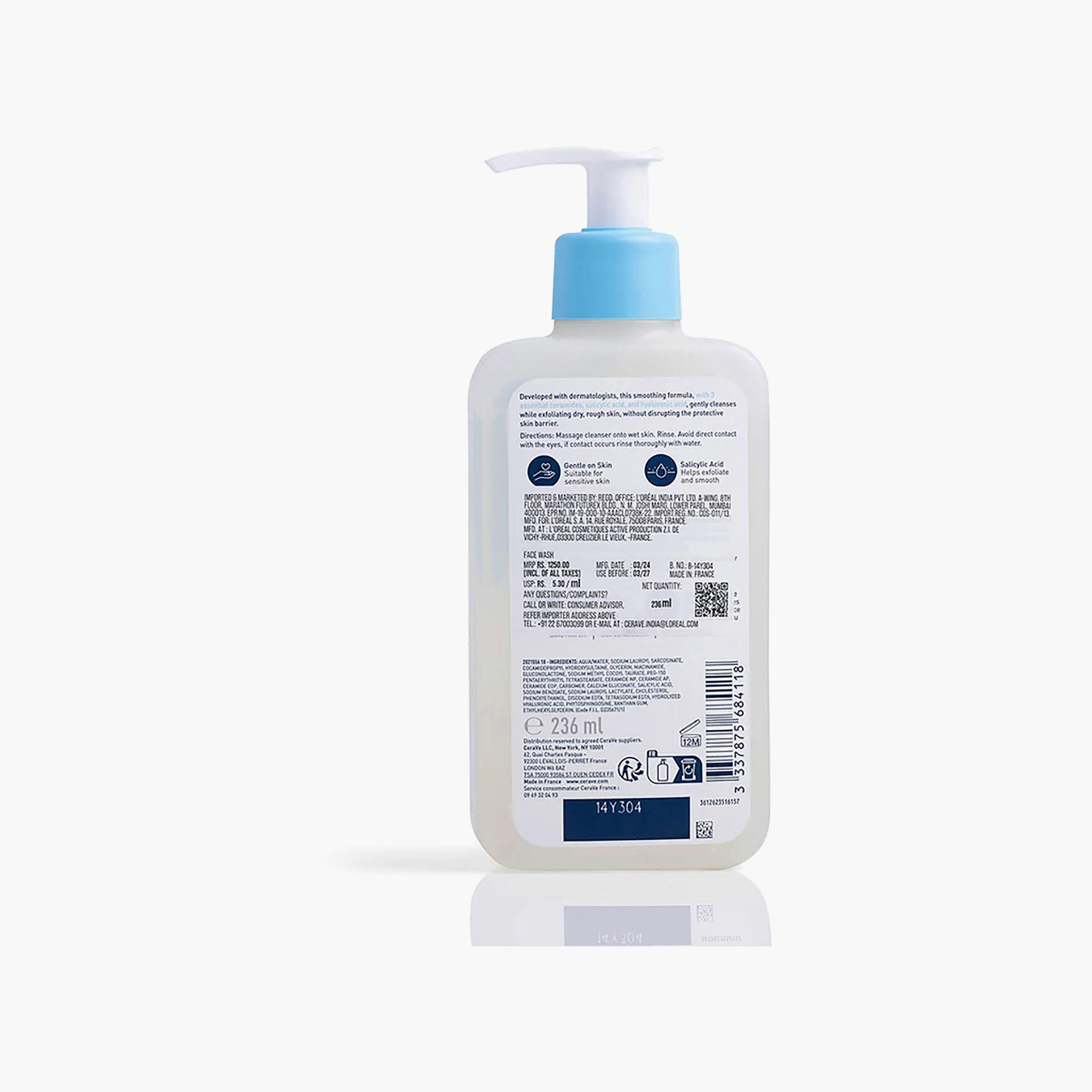 Cerave Sa Smoothing Cleanser Gel For Dry Rough Bumpy Skin 236 Ml-beautyandpersonalcare-skin-cleansers-facewash-image-2