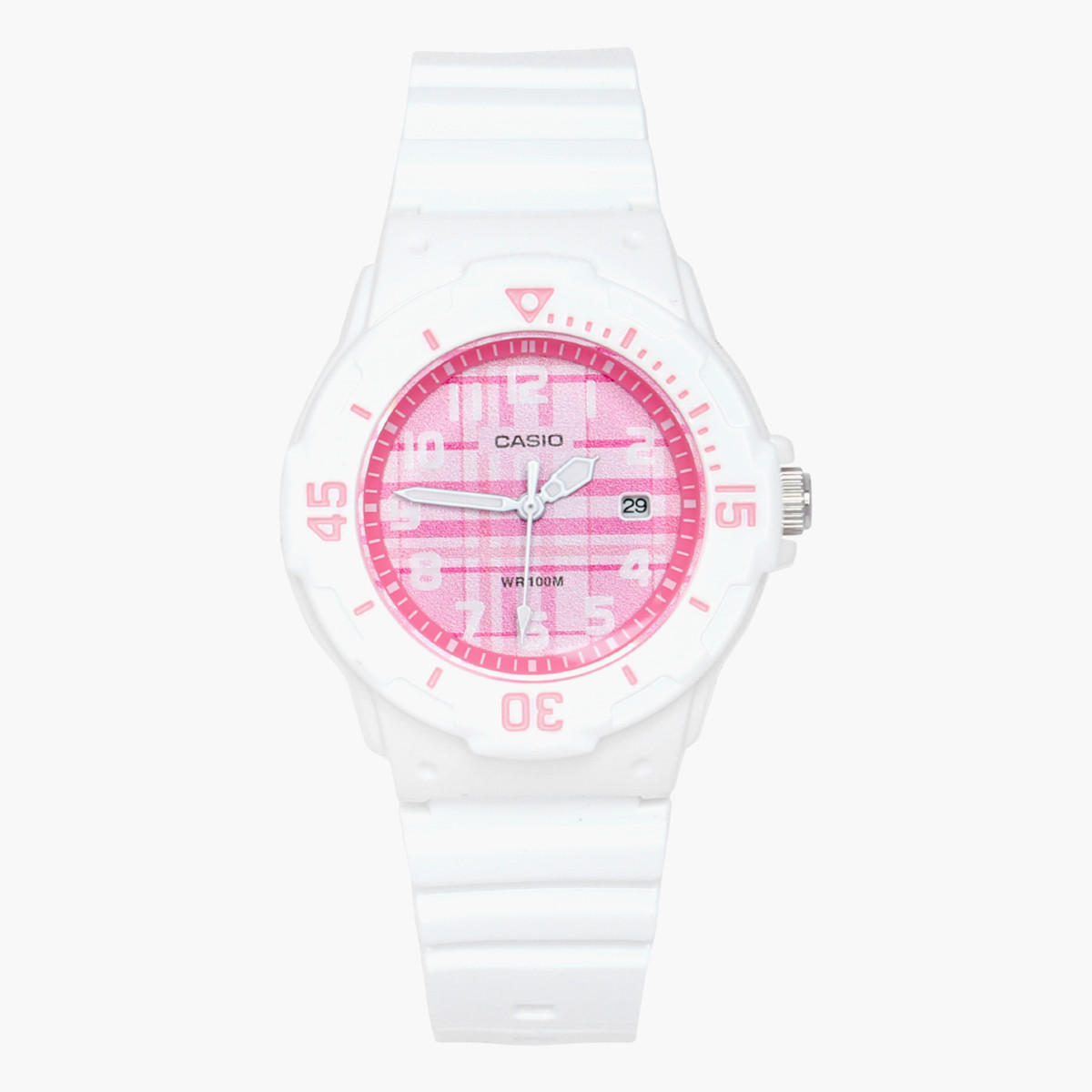 LRW-200H-4CVDF- راقب حزام راتنج تناظرية أبيض للنساء كاسيو-women-watchesandjewellery-watches-image-1