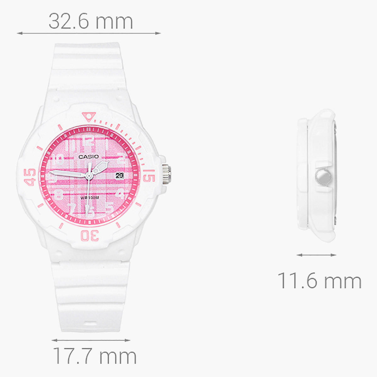 LRW-200H-4CVDF- راقب حزام راتنج تناظرية أبيض للنساء كاسيو-women-watchesandjewellery-watches-image-3