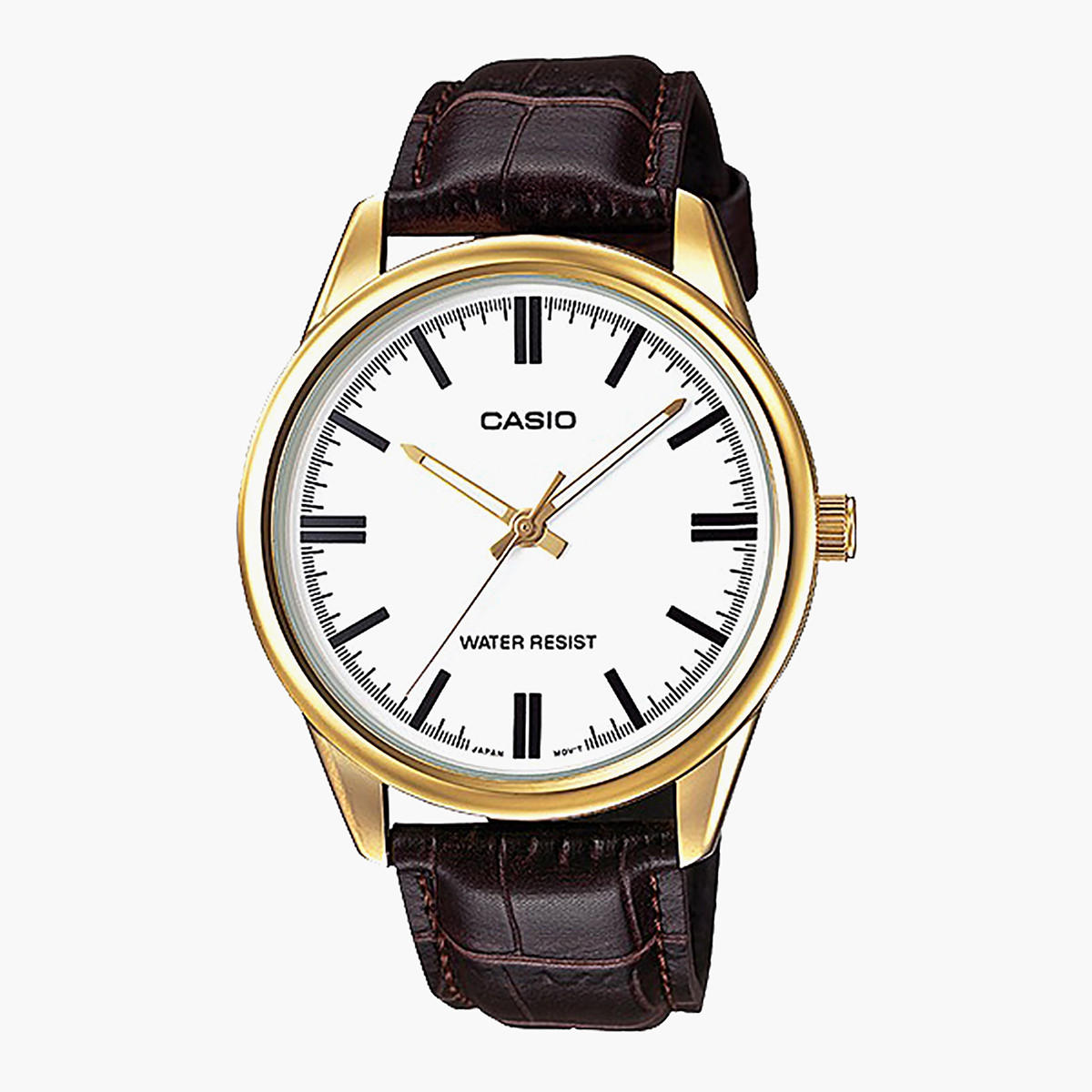 LTP-V005GL-7AUDF- راقب حزام جلد تناظرية بنى للنساء كاسيو-women-watchesandjewellery-watches-image-1