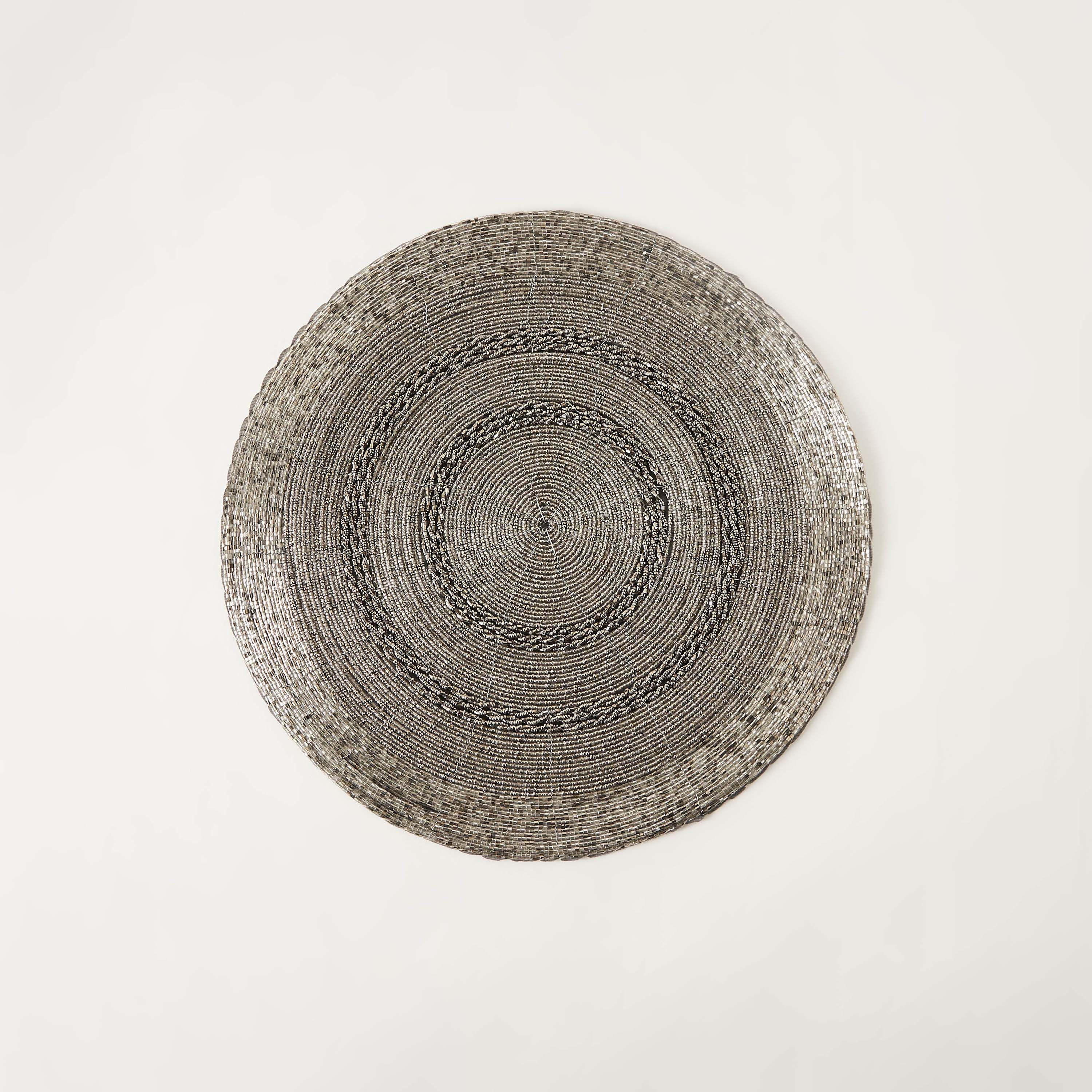 Beaded Circular Placemat - 36 cms-household-dining-tablelinen-placemats-image-1
