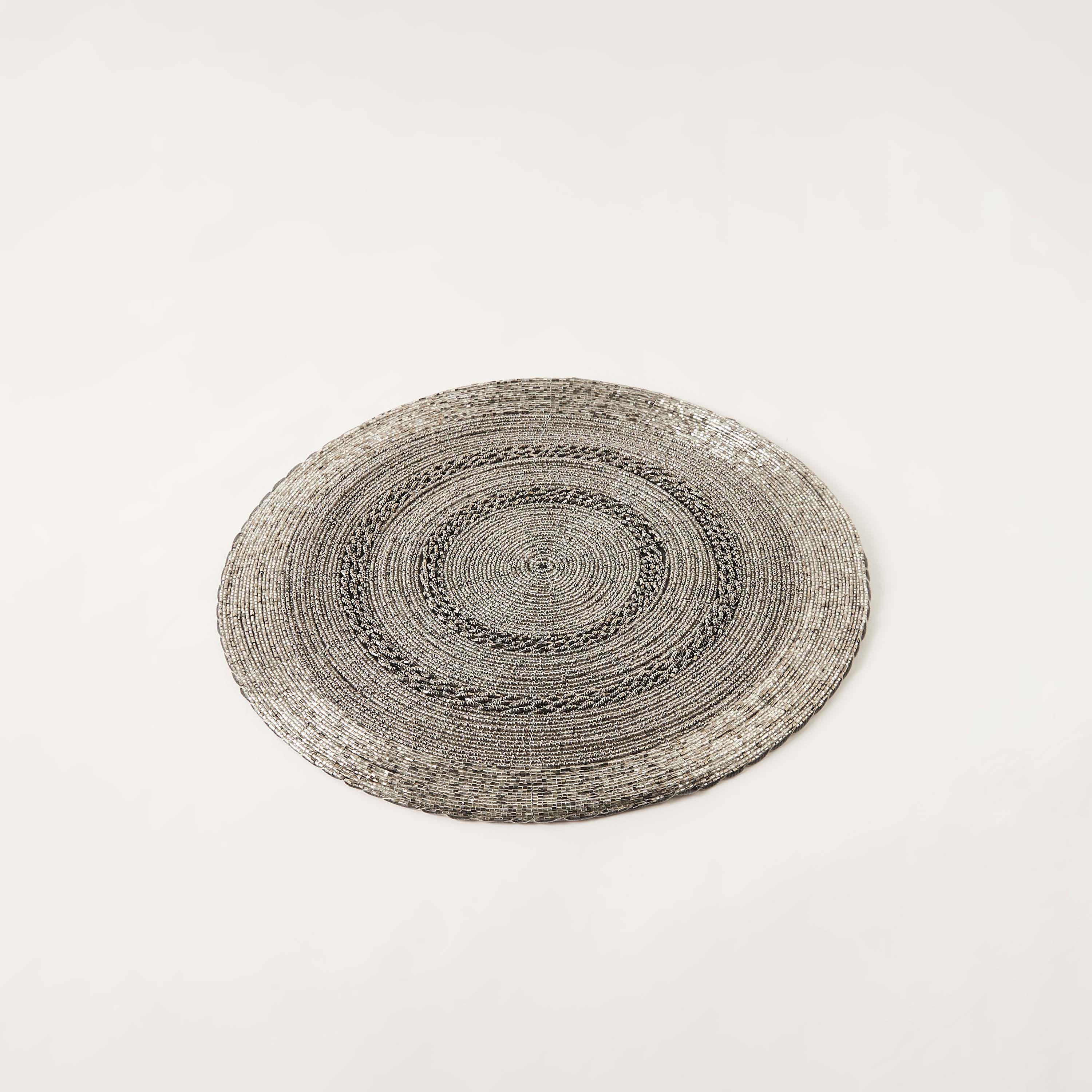 Beaded Circular Placemat - 36 cms-household-dining-tablelinen-placemats-image-2