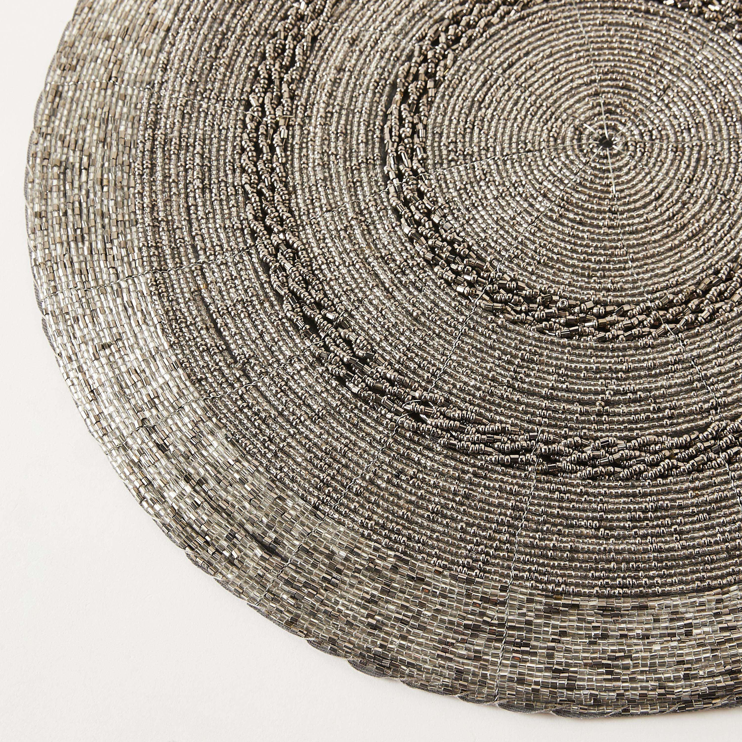 Beaded Circular Placemat - 36 cms-household-dining-tablelinen-placemats-image-3